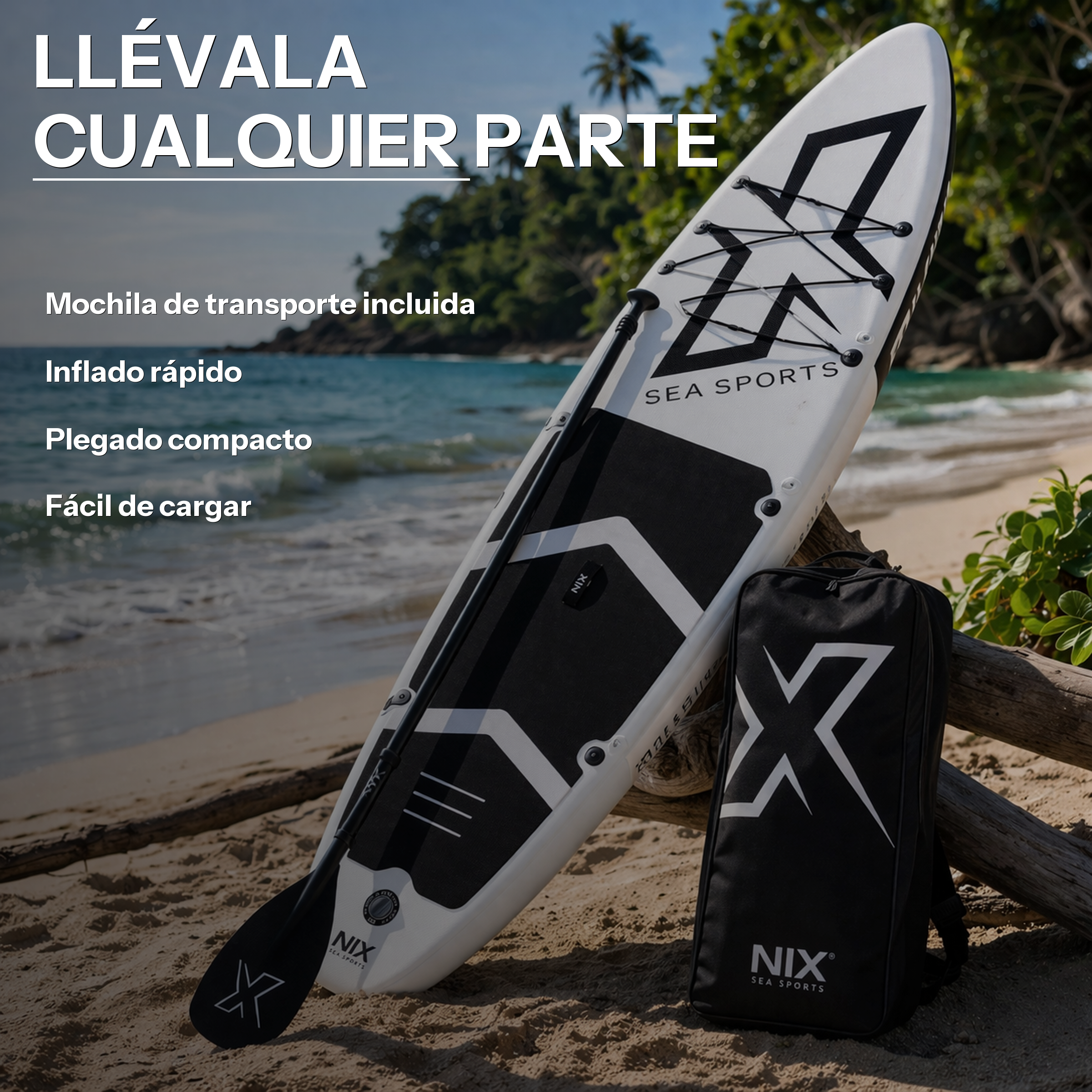 Tabla de paddle surf hinchable 11" 335 cm blanca