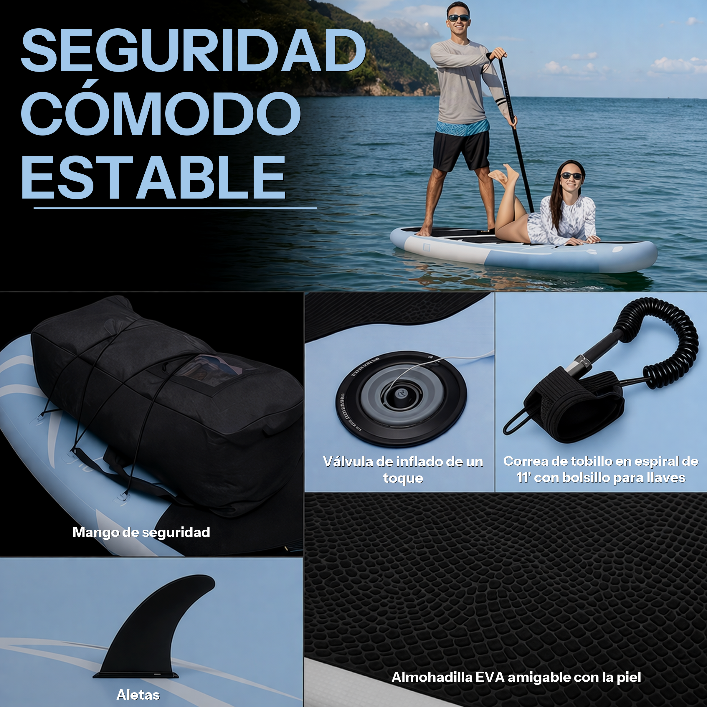 Tavola da paddle surf gonfiabile 11" 335 cm blu
