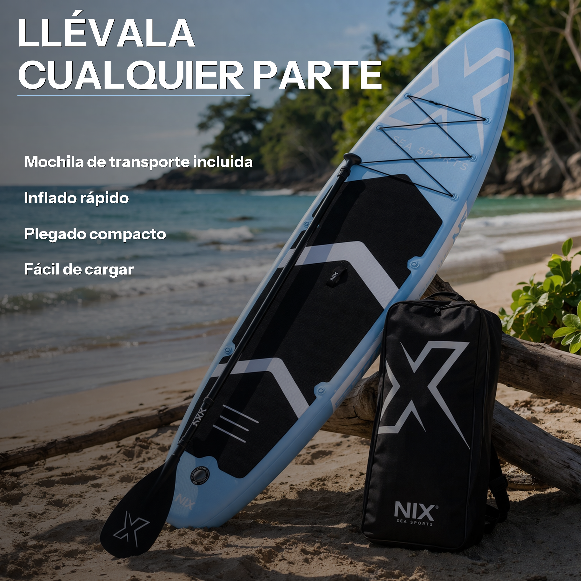 Tavola da paddle surf gonfiabile 11" 335 cm blu