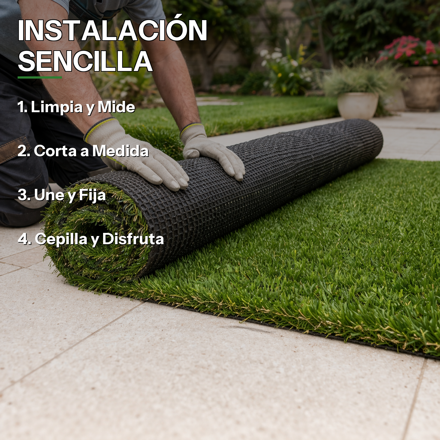 Lorvik - Rolo de Relva Artificial 20 mm tamanho 1x5 m (5 m²)