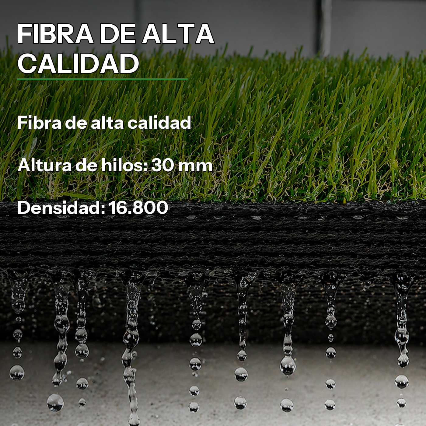 Lorvik - Rolo de Relva Artificial 30 mm tamanho 1x5 m (5 m²)
