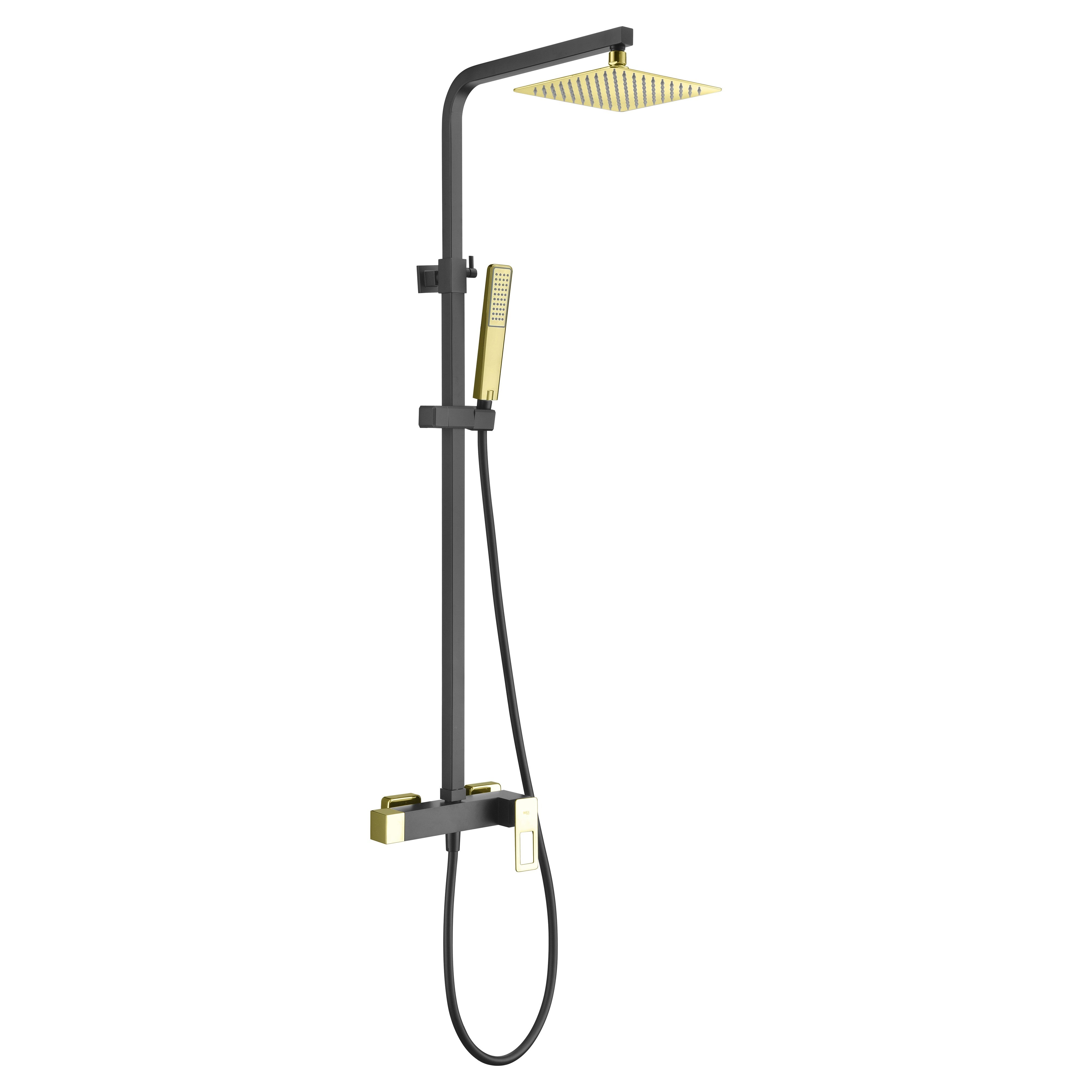 Imex - Sweden shower set Black gold shine