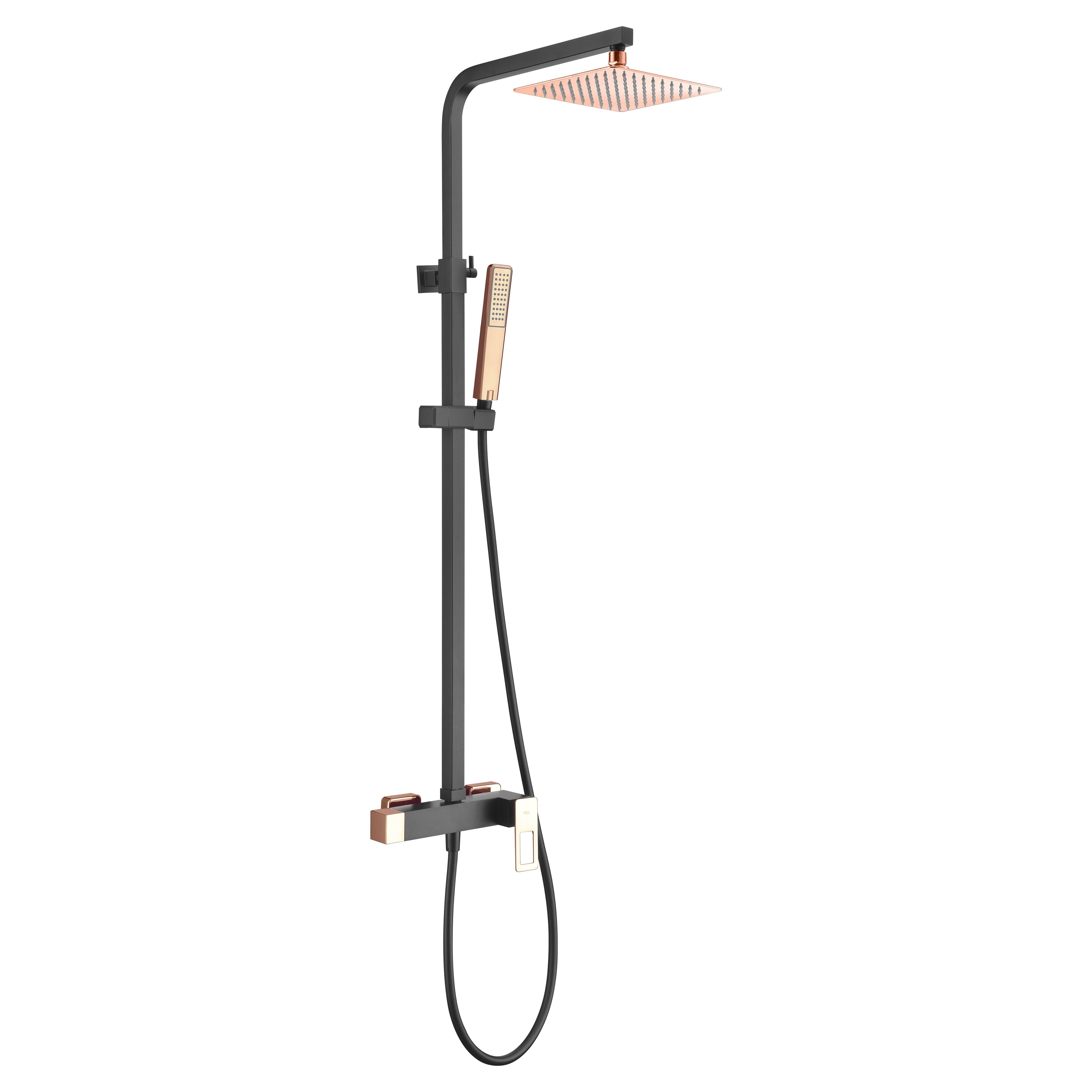 Imex - Sweden shower set black pink gold