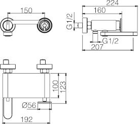 Imex - Kit de salle de bain / douche monomando olimpo
