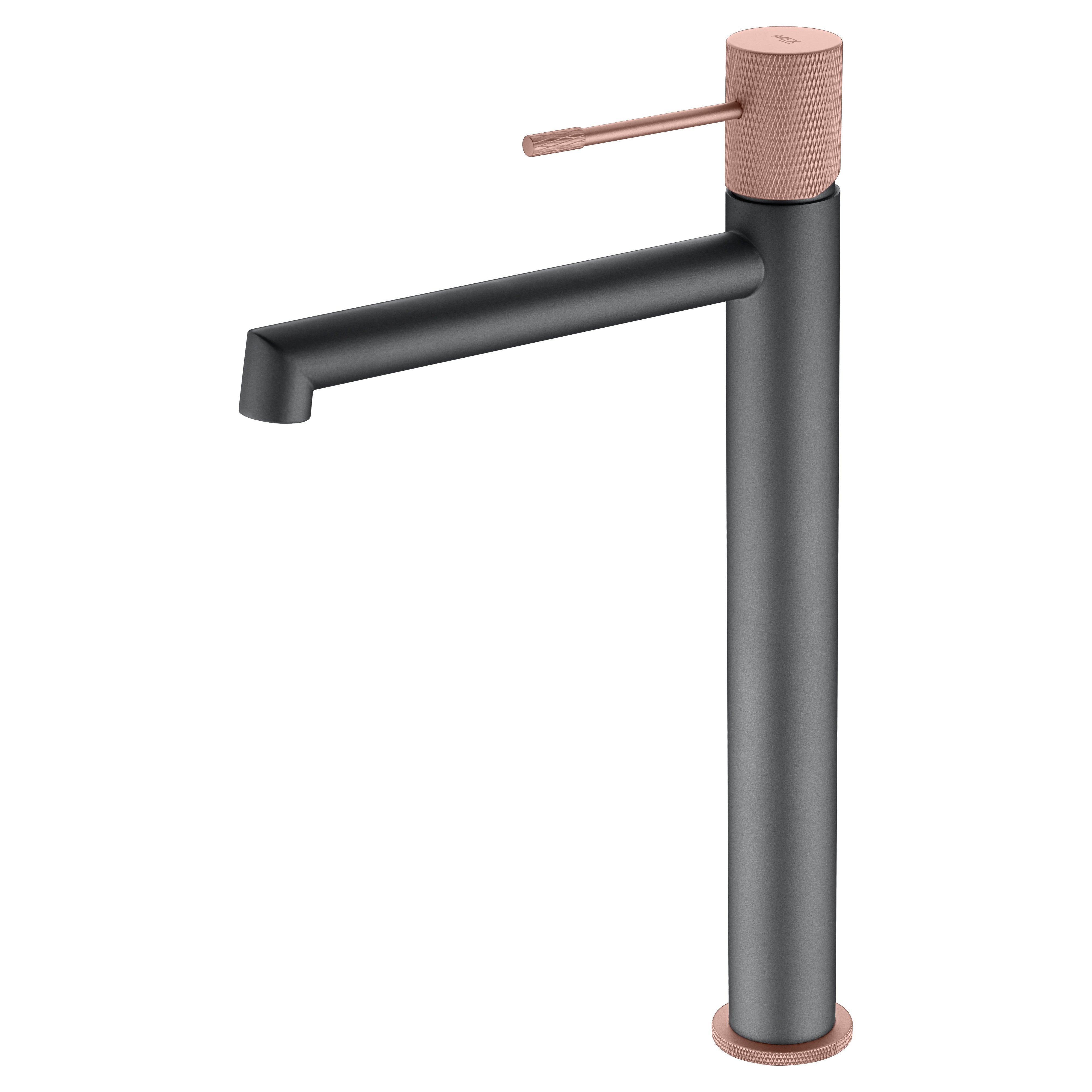 Imex - Monomando lavabo alto  Line gris champagne