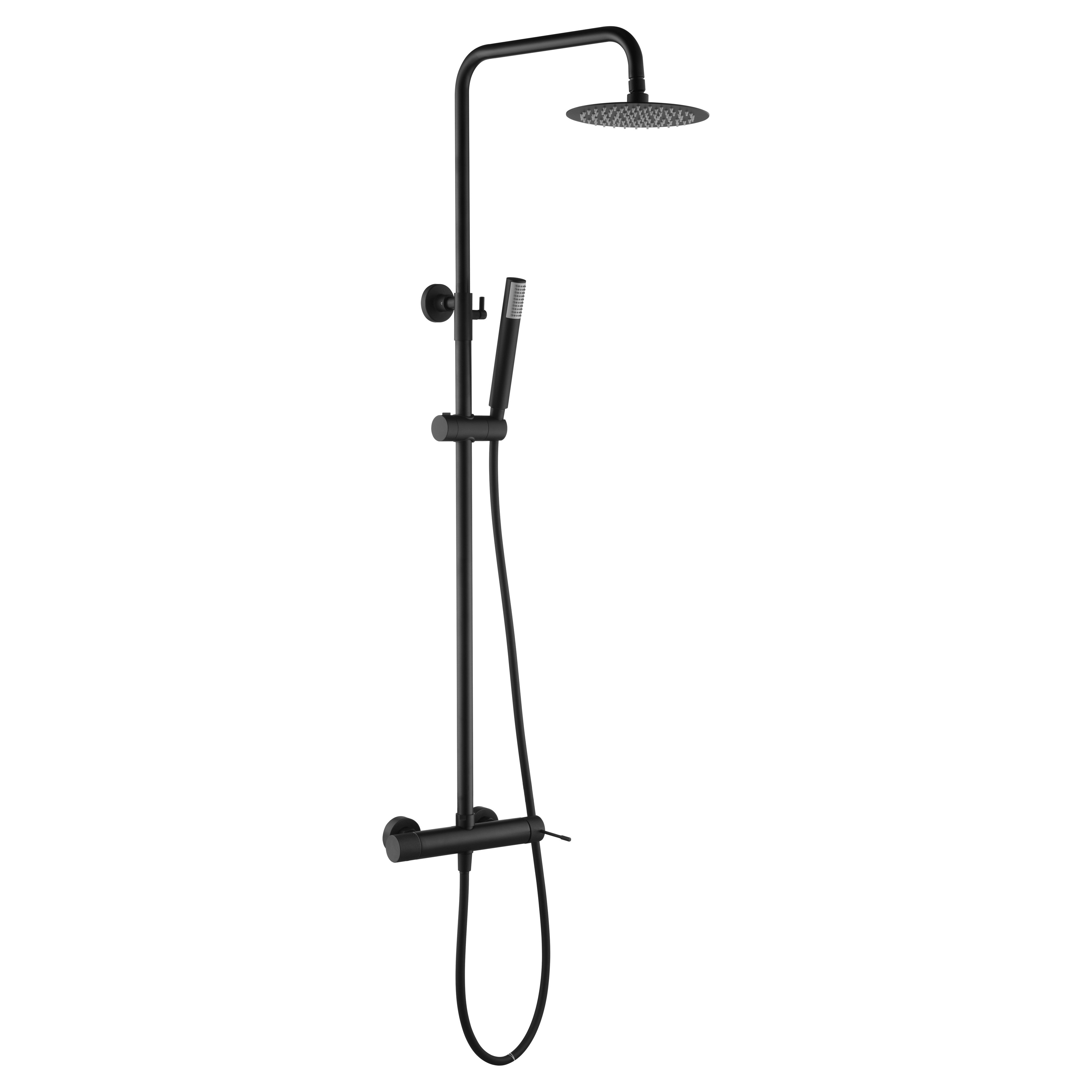 IMEX - Ensemble de douche à ligne noire mate