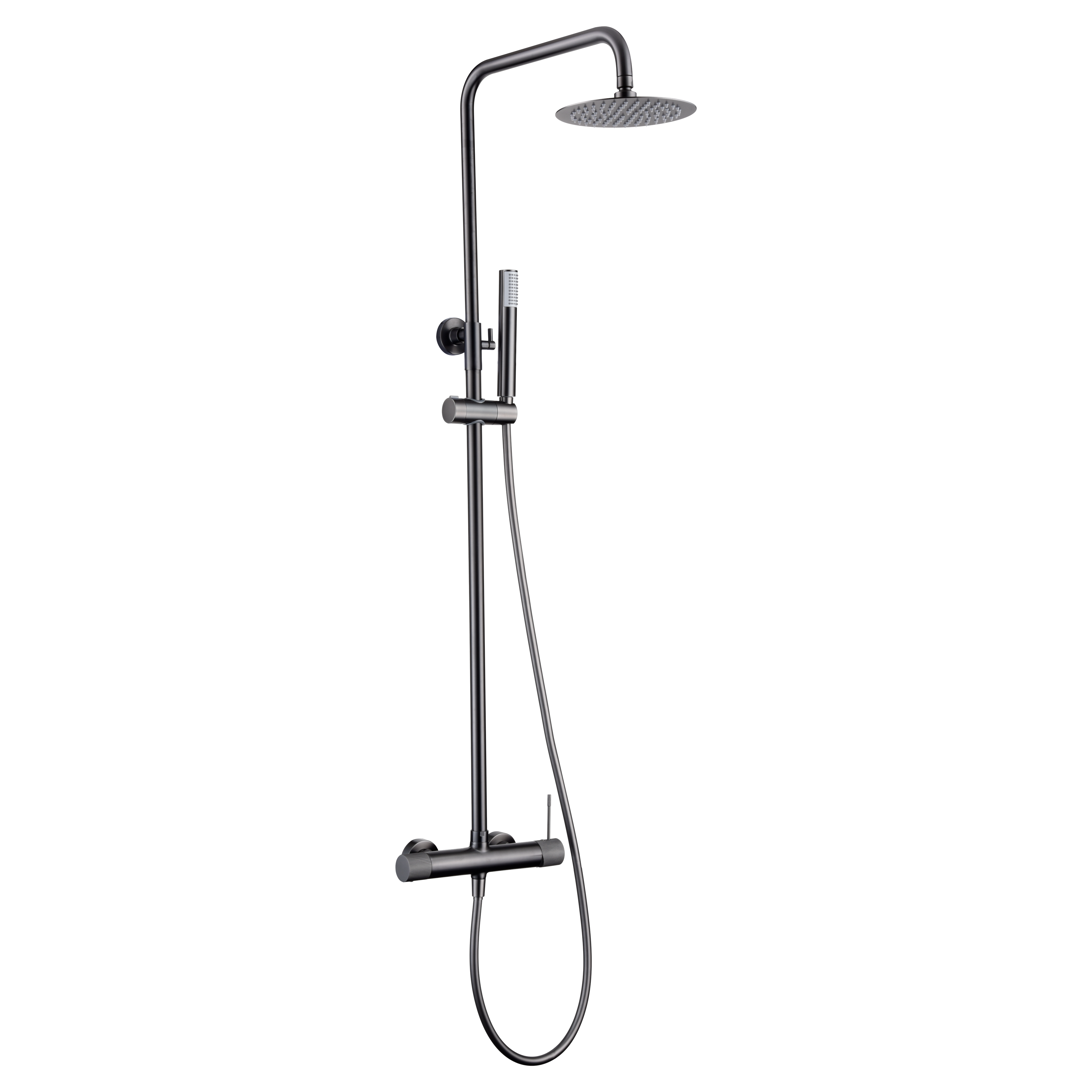 IMEX - Set shower MONOMANDO LINE BLACK GUN METAL