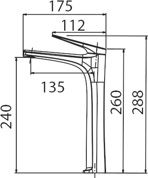 Imex – Delos grifo monomando de lavabo alto