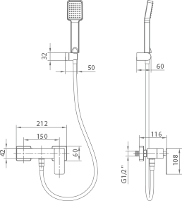 Imex - Kit Shower Monomando Pise