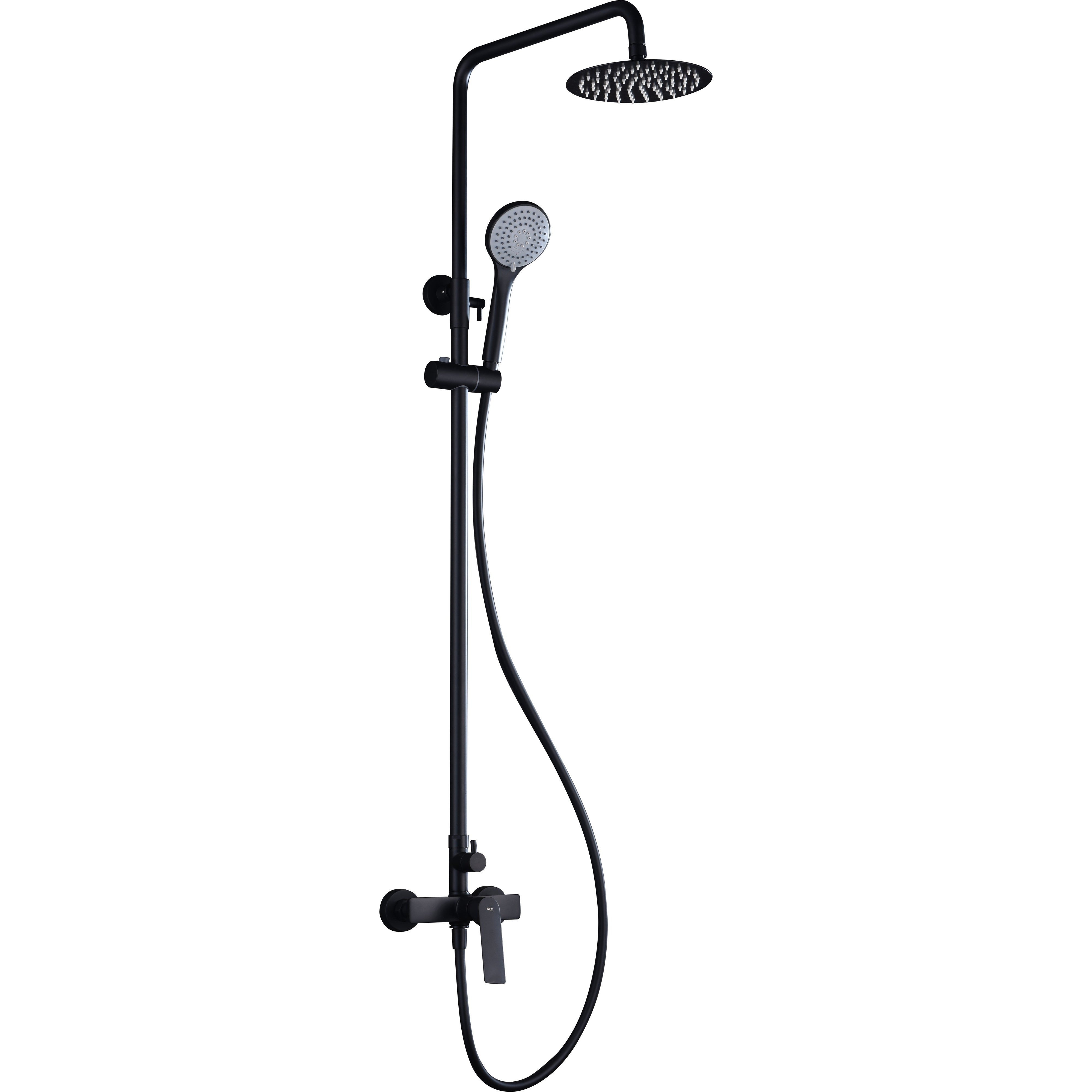 IMEX - Matte black monomer shower set