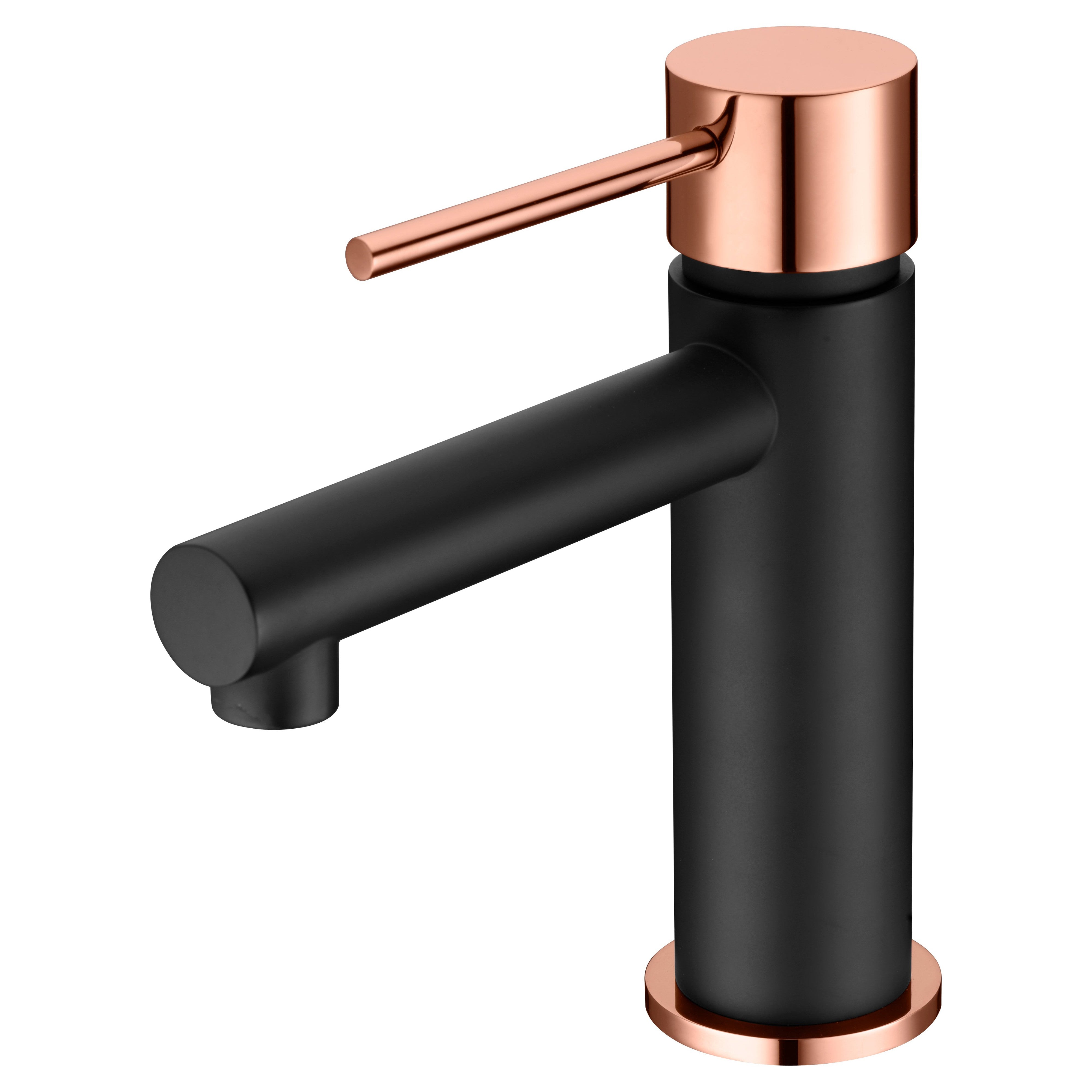 Imex - Monomando sink Milos Black Rose gold