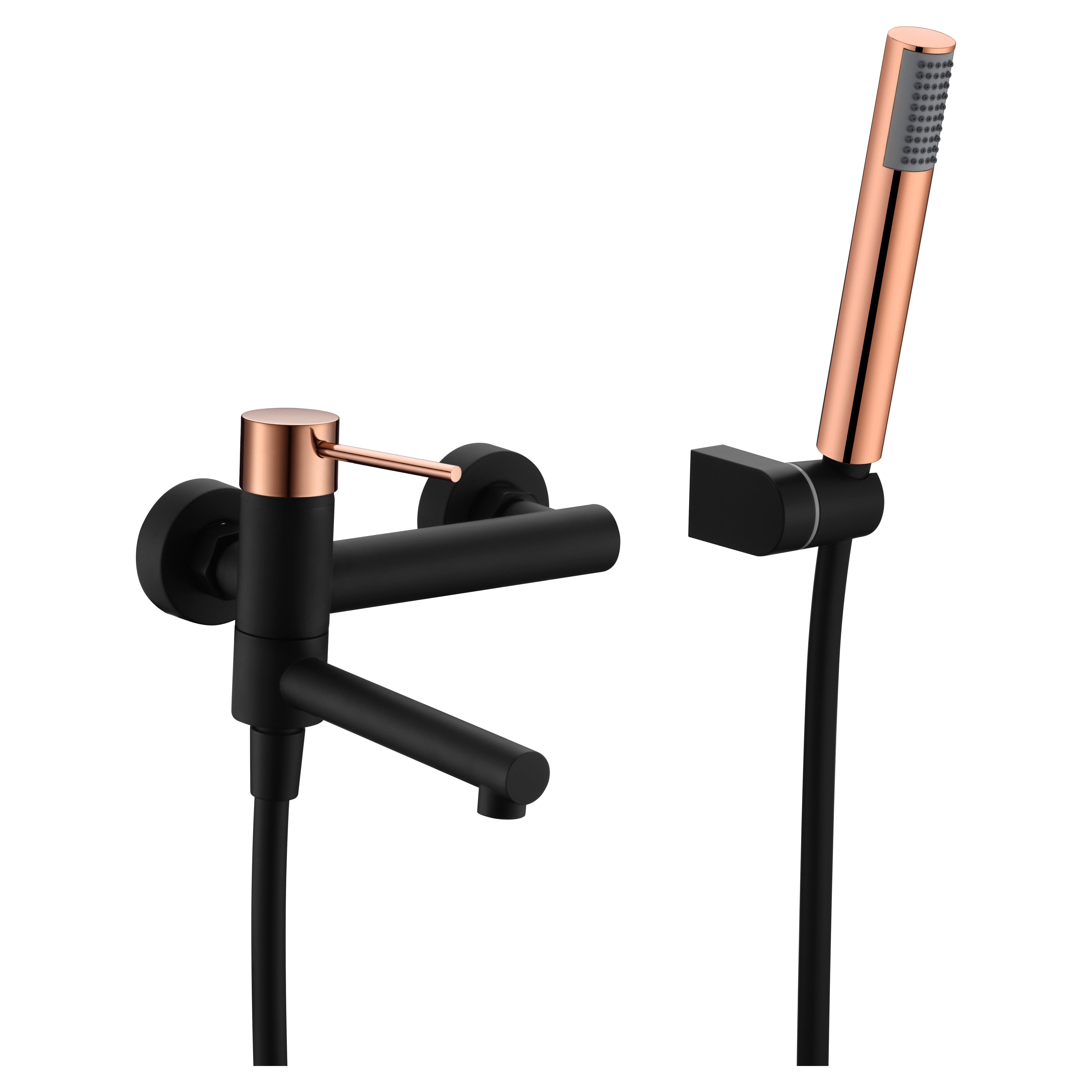 Imex - Bathroom tap/shower Milos Black Gold Rose