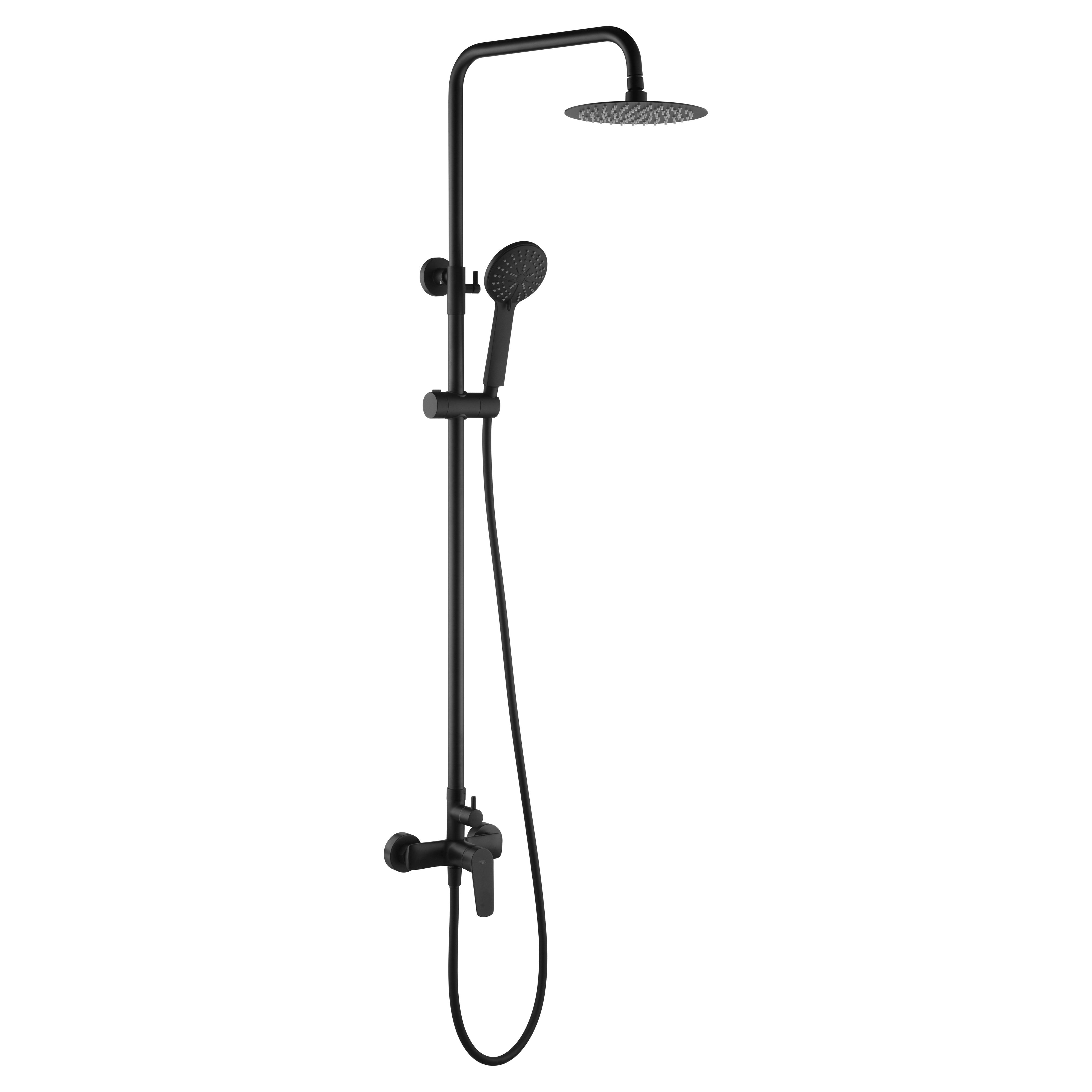 IMEX - Ensemble de douche monomando noir mat