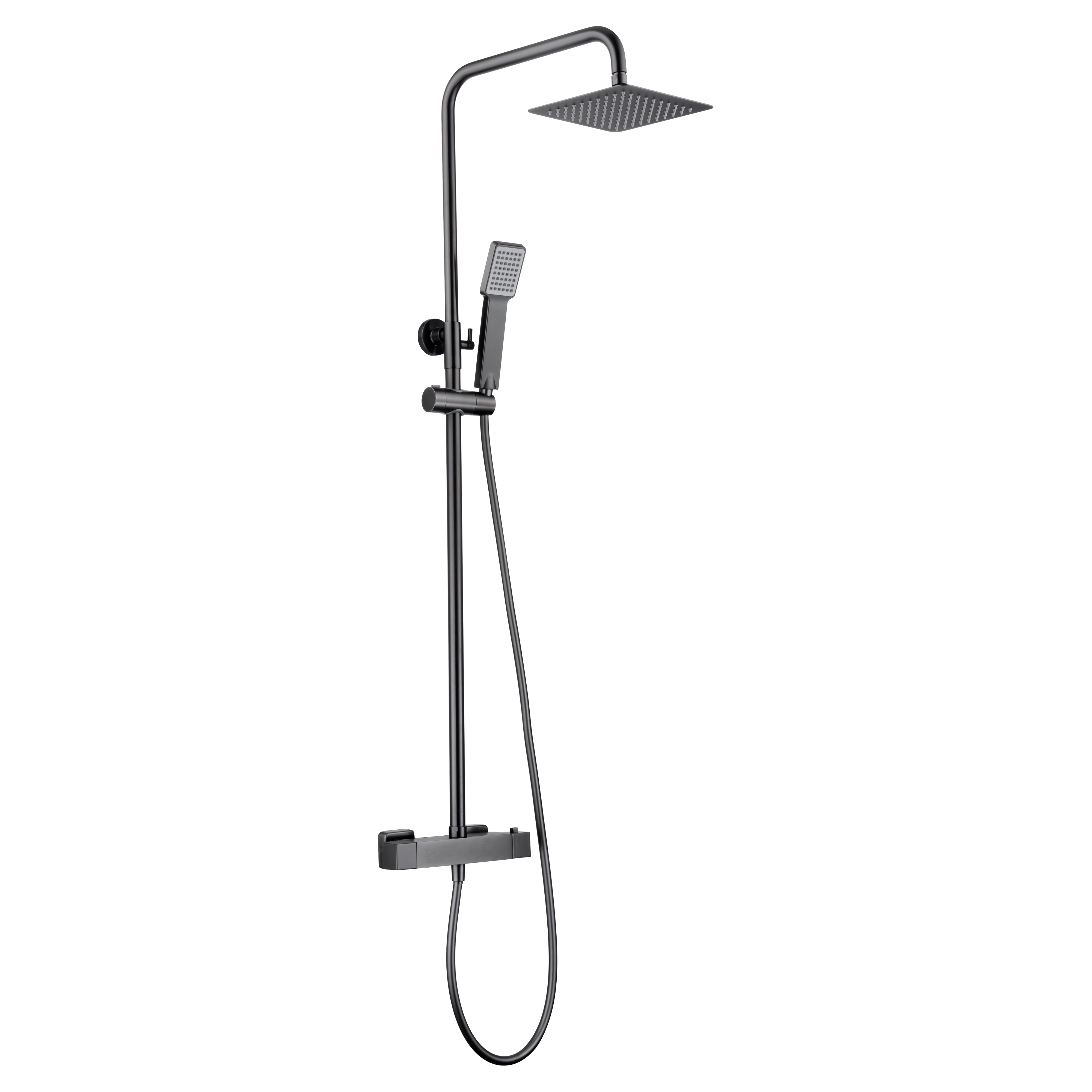 IMEX - Art Black Gun Metal Thermostatische douche