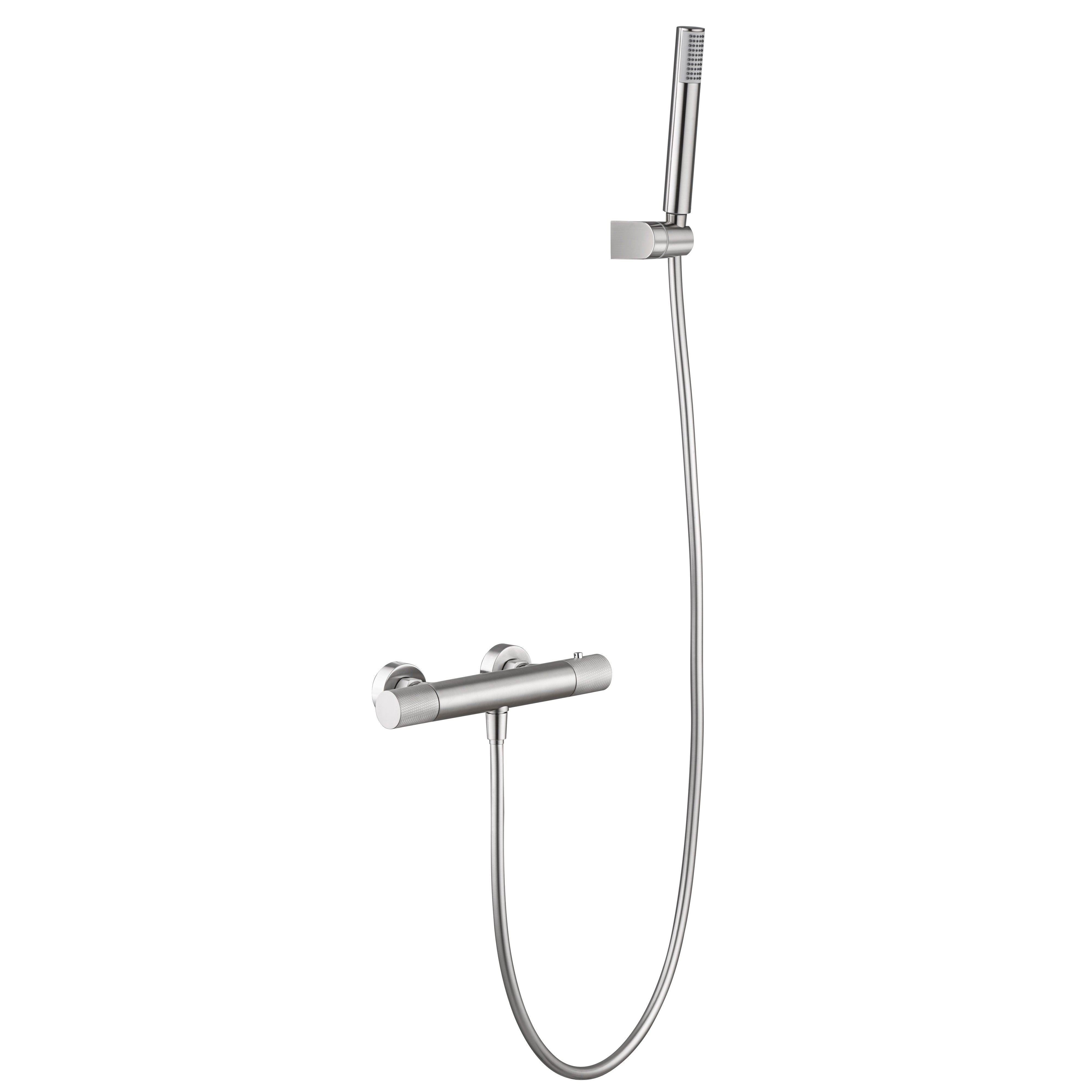 IMEX - Ligne de robinet de douche thermostatique nickel brossé