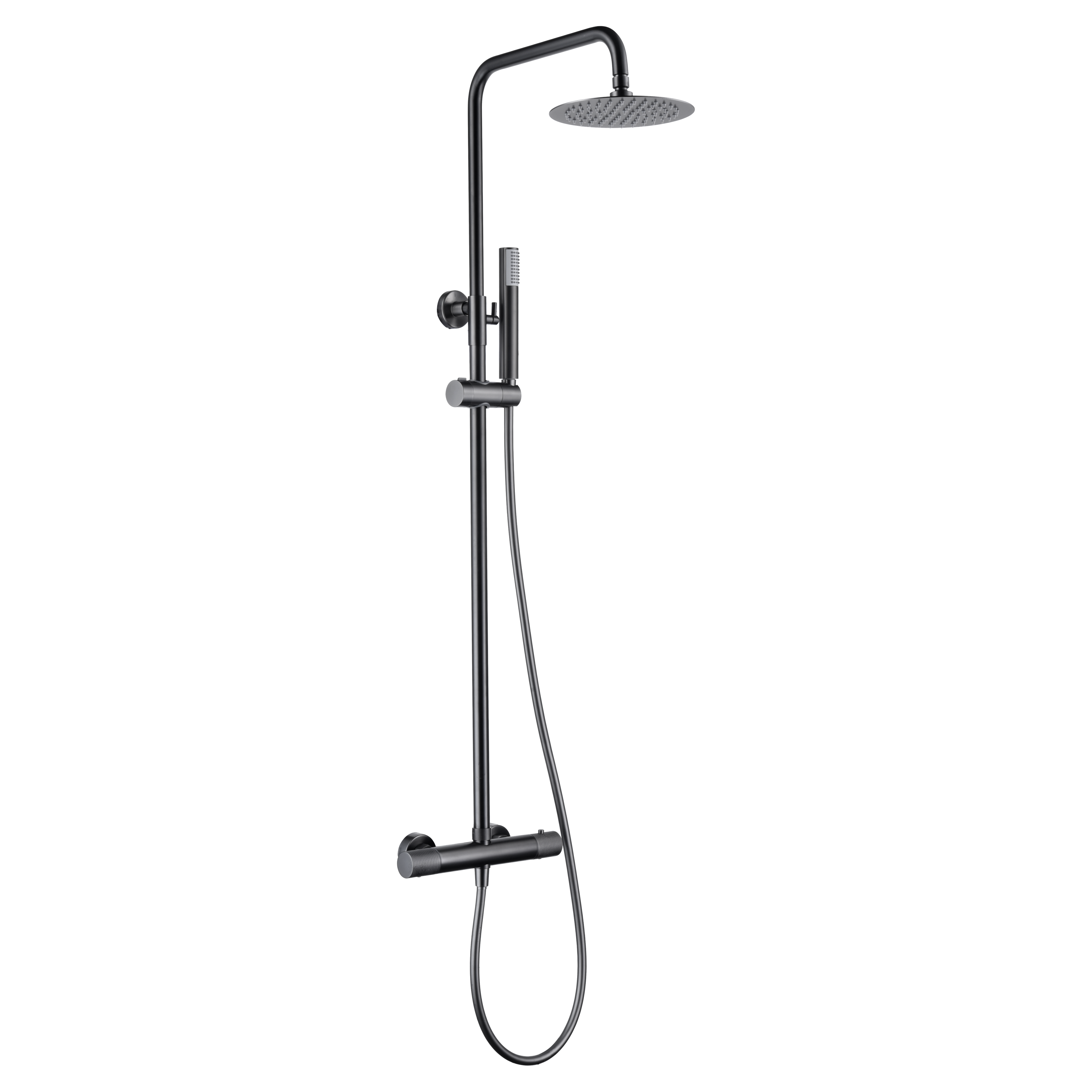 IMEX - Line Black Gun Metal Thermostatic Set