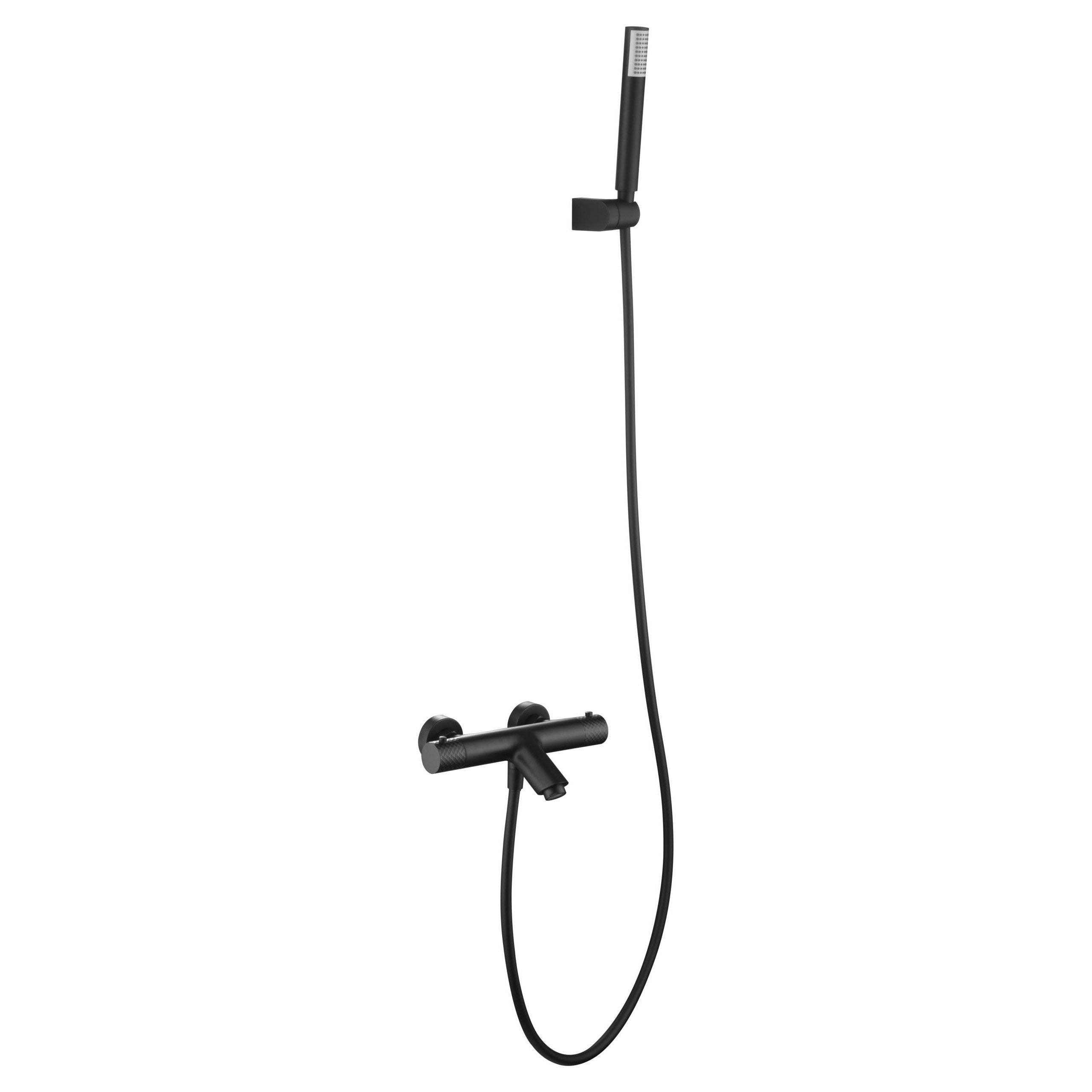 IMEX - Kit de salle de bain / douche thermostatique noir mat noir