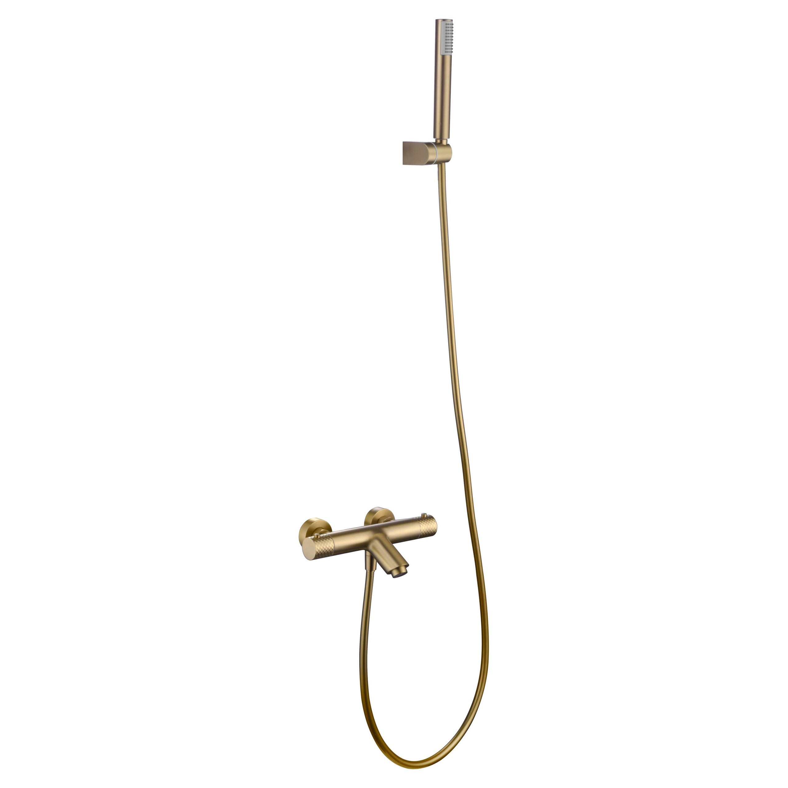 IMEX - Kit de salle de bain / douche thermostatique Gênes Gold Brossed