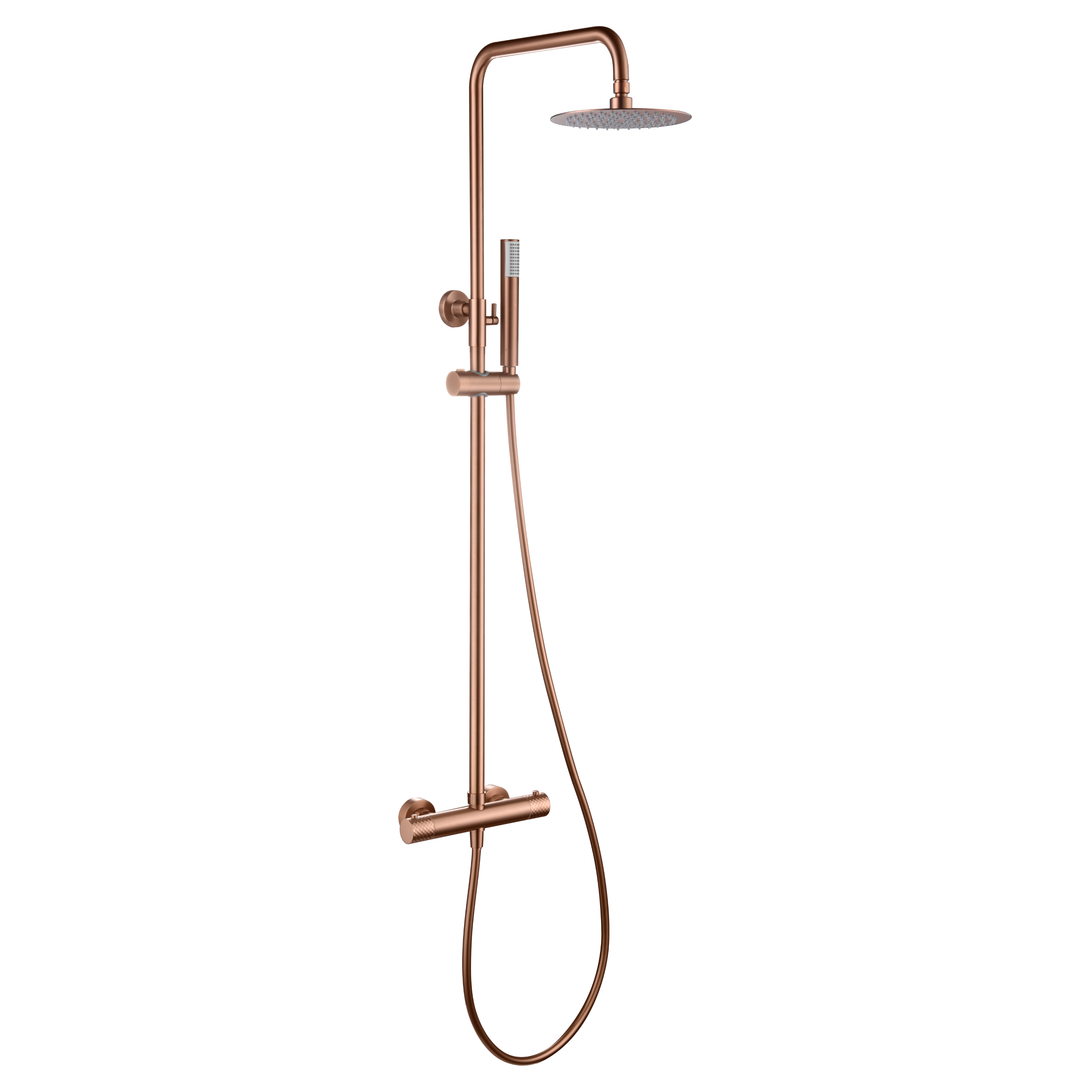 IMEX - Genoa Gold Rose Thermostatic Shower børstet