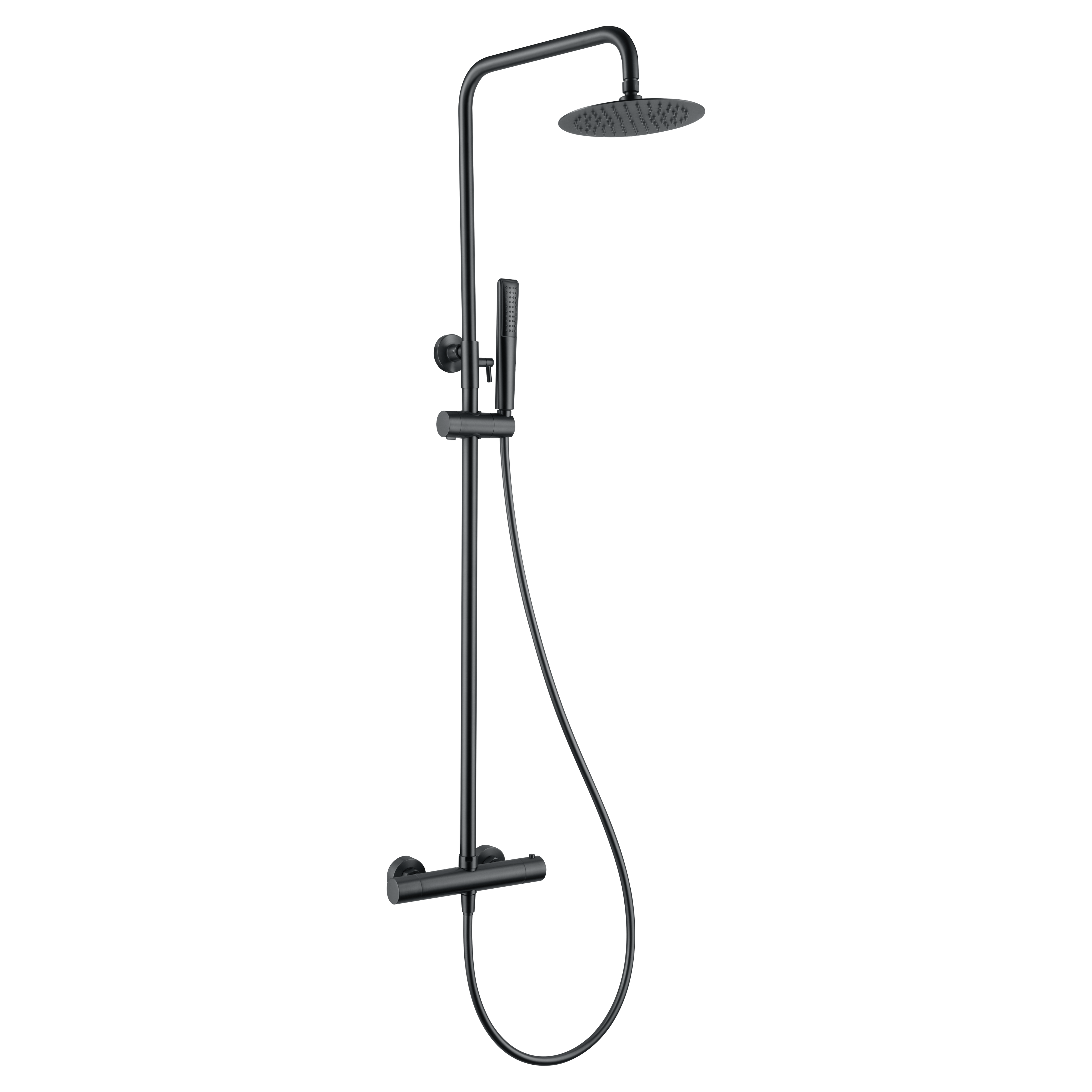 IMEX - Naples Black Gun Metal Thermostatic Shower Set