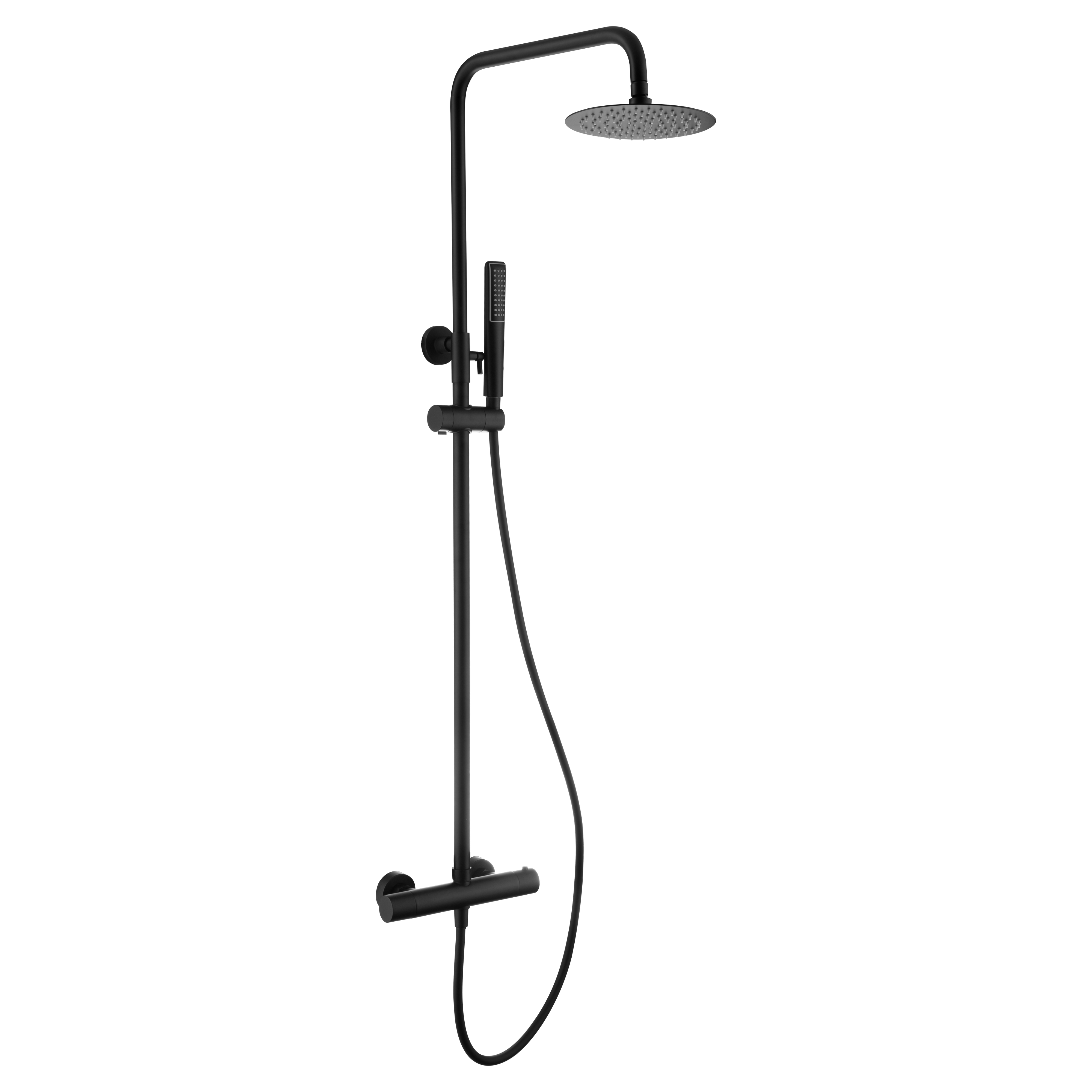 IMEX - Neapol Matte Black Termostatic Shower