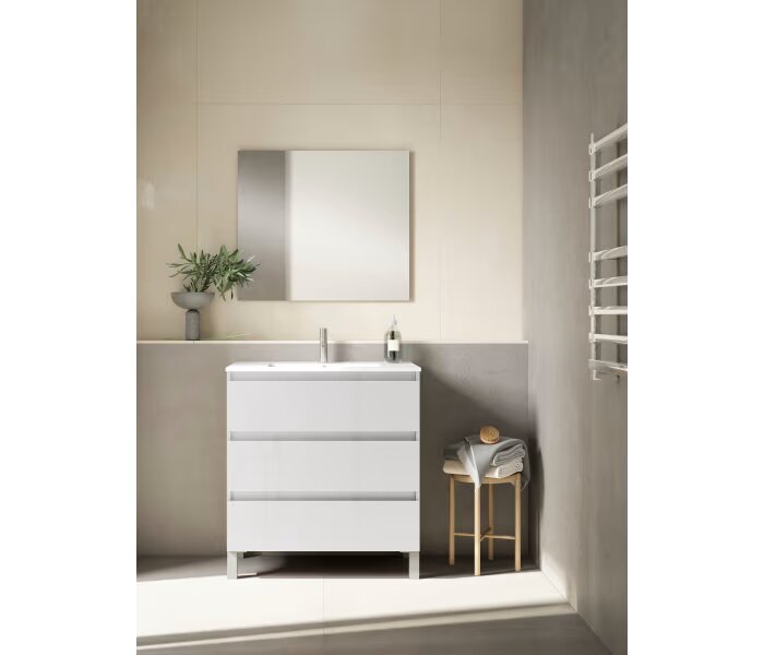 Bath Furniture Set Viso Bath Box 3 zásuvky, s nohama a dřez