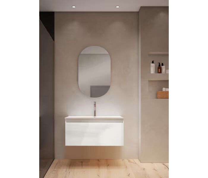 Bath furniture set Viso Bath box 1 drawer 40 cm high, suspended and sink