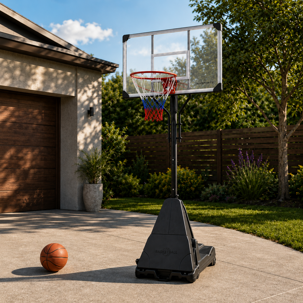 Panier de basket portable avec hauteur réglable 2,45-3,05 m