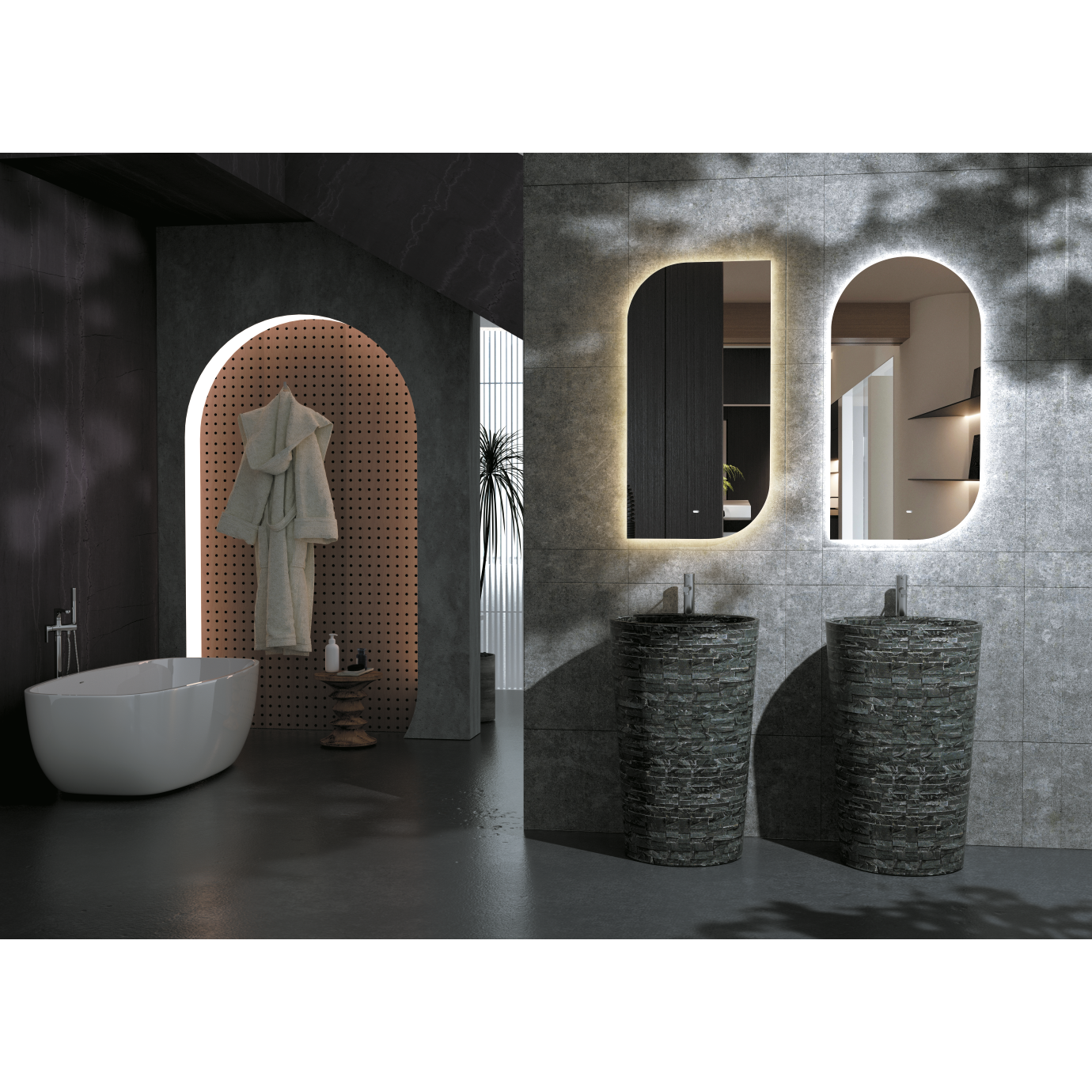 Ledimex - Specchio da bagno con LED Cardiff Light