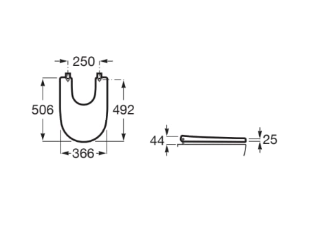 Roca - Copertura Supralit® ONA per Bidé con caduta di smorzamento