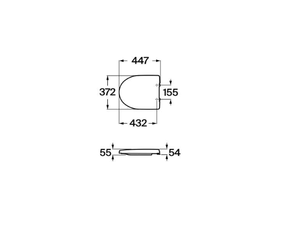 Roca - Capa e assento com argola aberta e abertura frontal para acesso ao banheiro A80123C004
