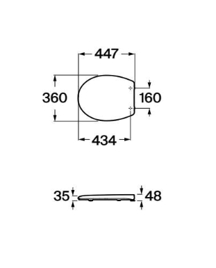 Roca - Copertura e sedile Supralit ® con Victoria A801B6200B