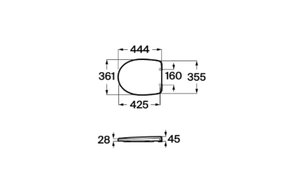 Roca - Supalit ® Victoria Cover und Edelstahlscharnier A801E50001