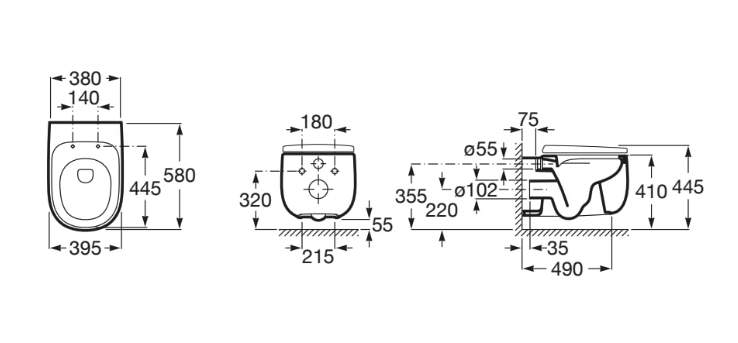 Roca - Tapa Beyond de Supralit® para bidé con caída amortiguada