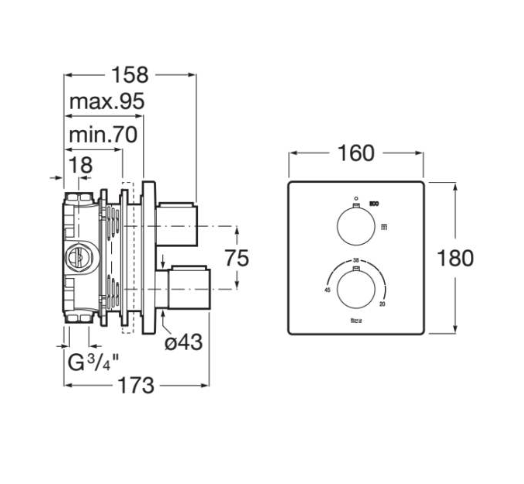 Roca - Verlegenbares Tapbad oder Dusche ohne Rocabox T-200000 A5A2C88C00