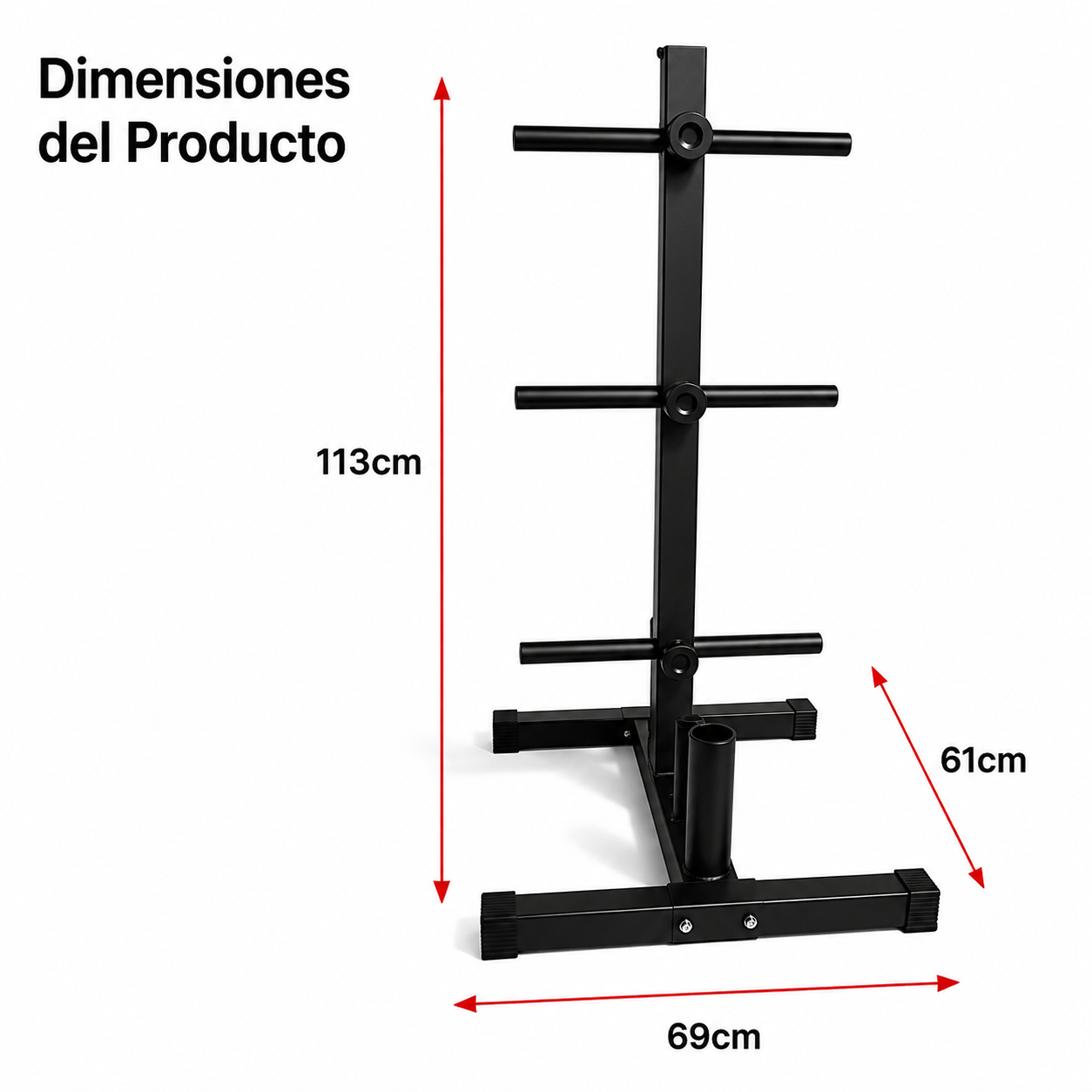 Soporte Ajustable 400 kg Rack Discos y Barras