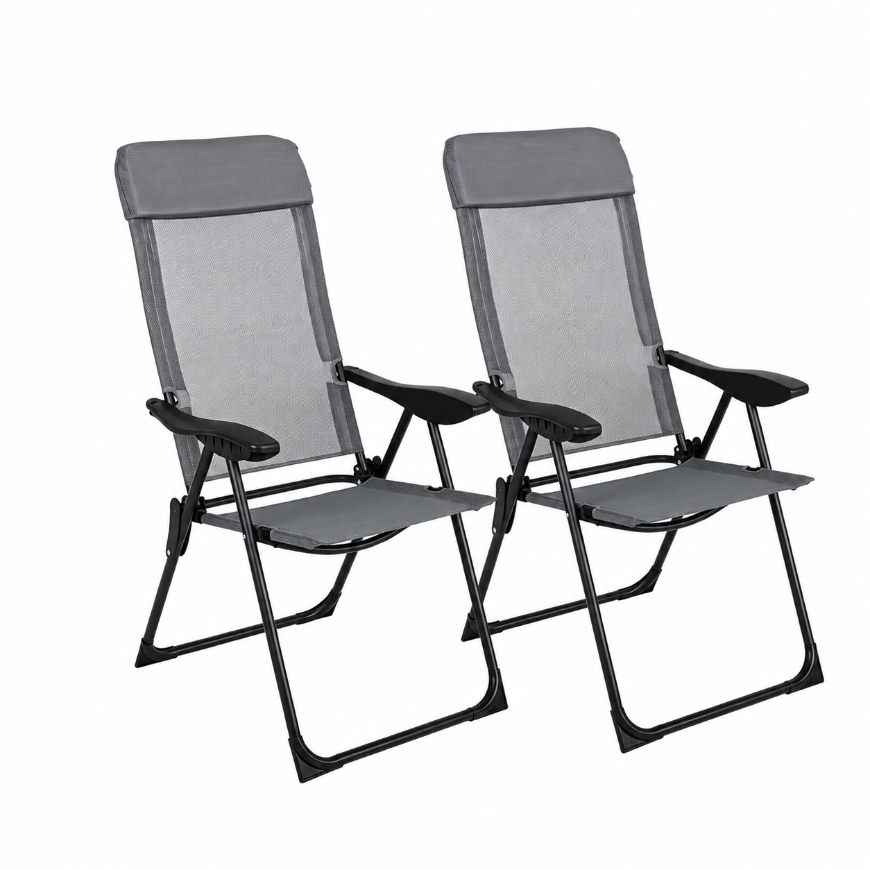 Chaise pliante inclinable 7 positions dossier haut extérieur