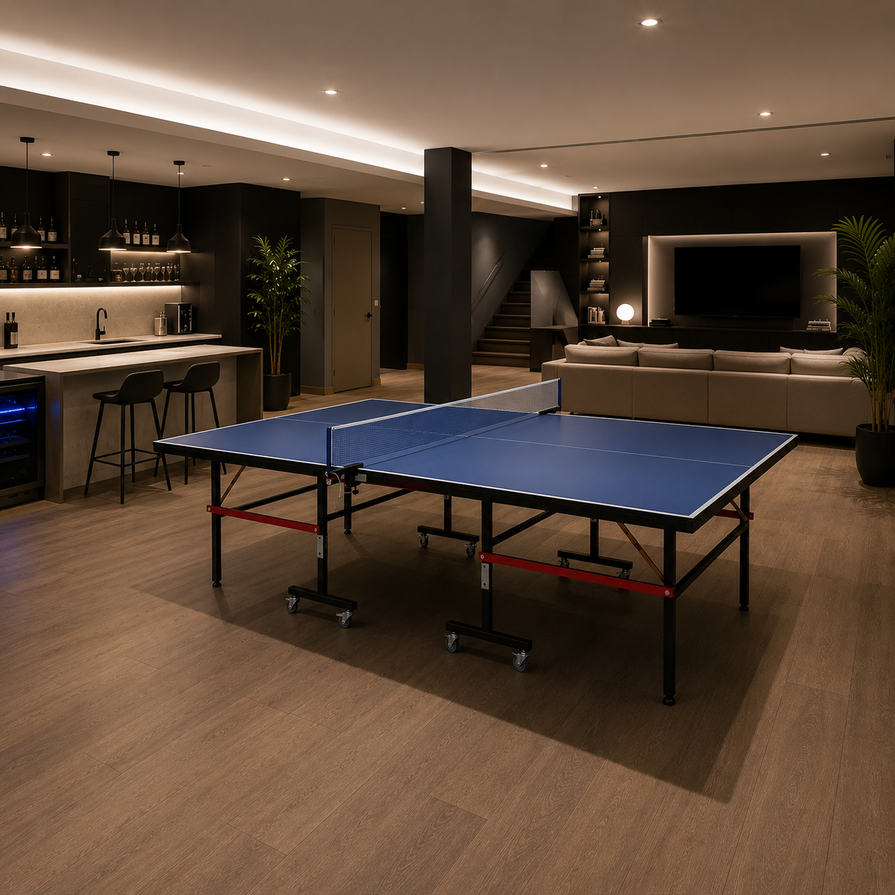 Mesa De Ping Pong Plegable Compacta Con Red Incluida