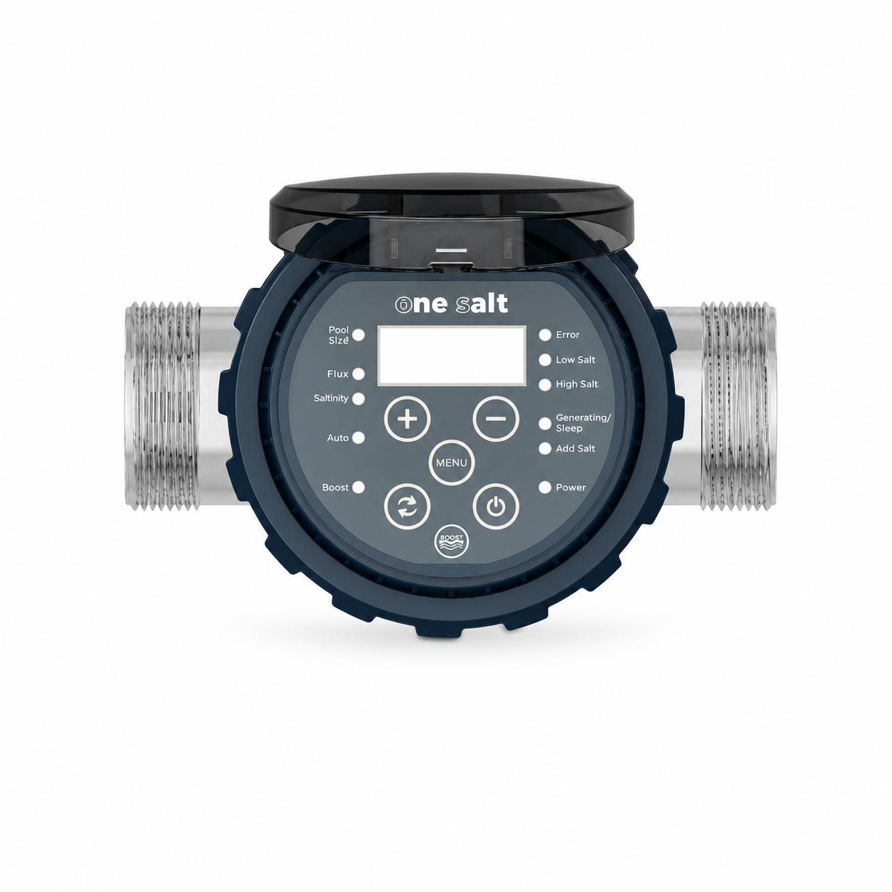 Gre One Salt Clorador Salino por Electrólisis — Pantalla LCD, Autolimpieza Automática y Célula Transparente de 7.000 h