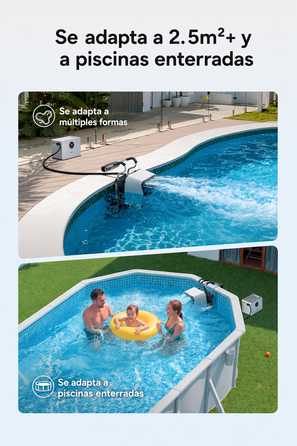 iGarden Swim Jet X Series Máquina de Contracorriente Portátil para Piscina sin Obras