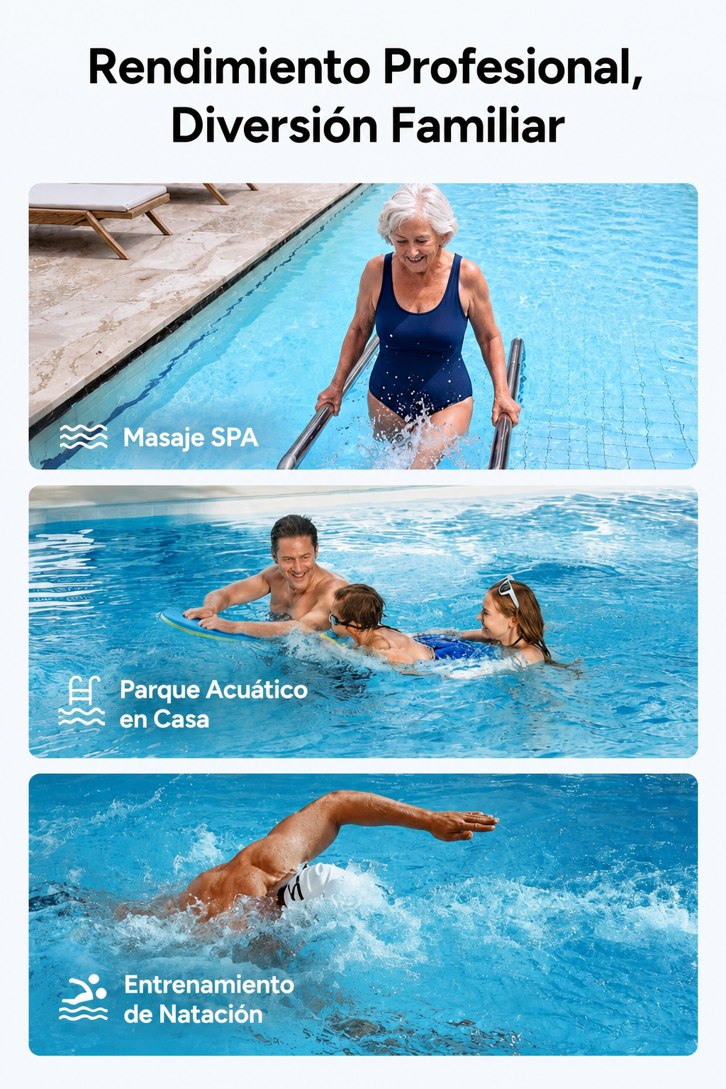 iGarden Swim Jet X Series Máquina de Contracorriente Portátil para Piscina sin Obras