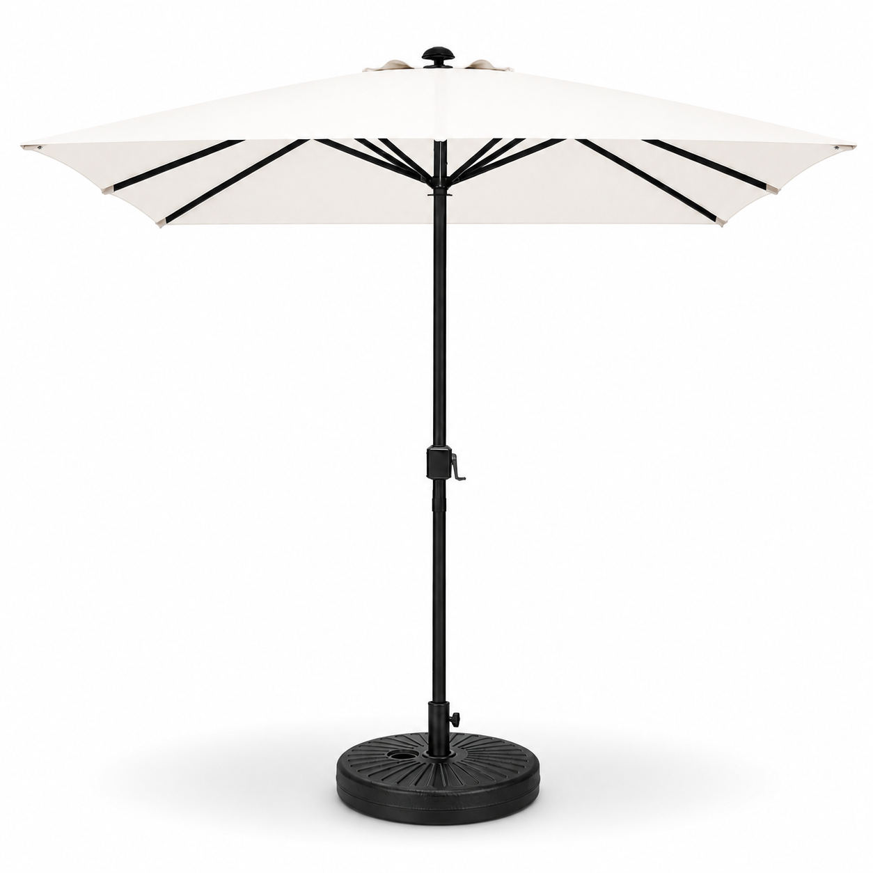 Pack Sombrilla Recta 3m UV Beige + Base Redonda Rellenable