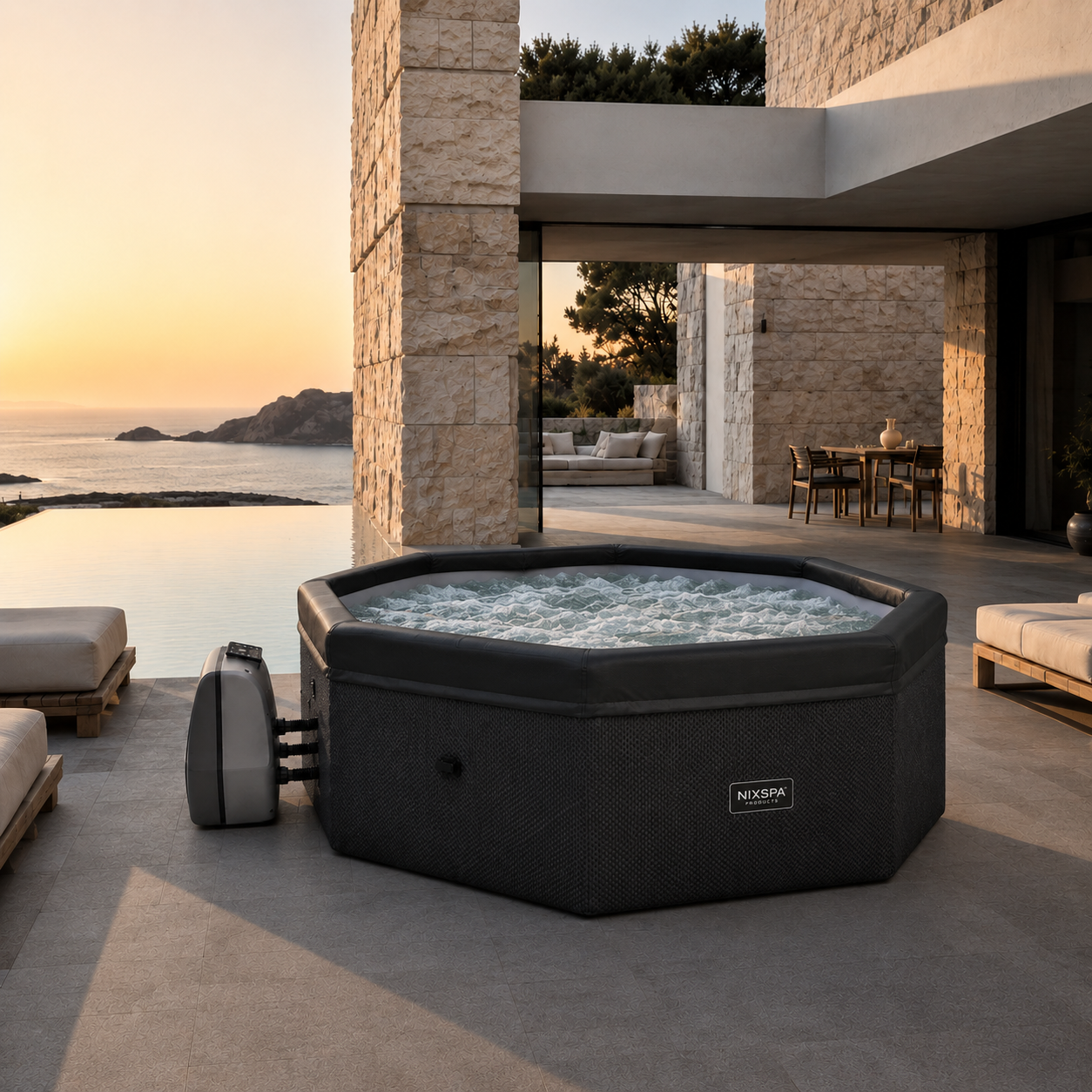 Nixspa Spa exterior insuflável semirrígido 5–6 pessoas