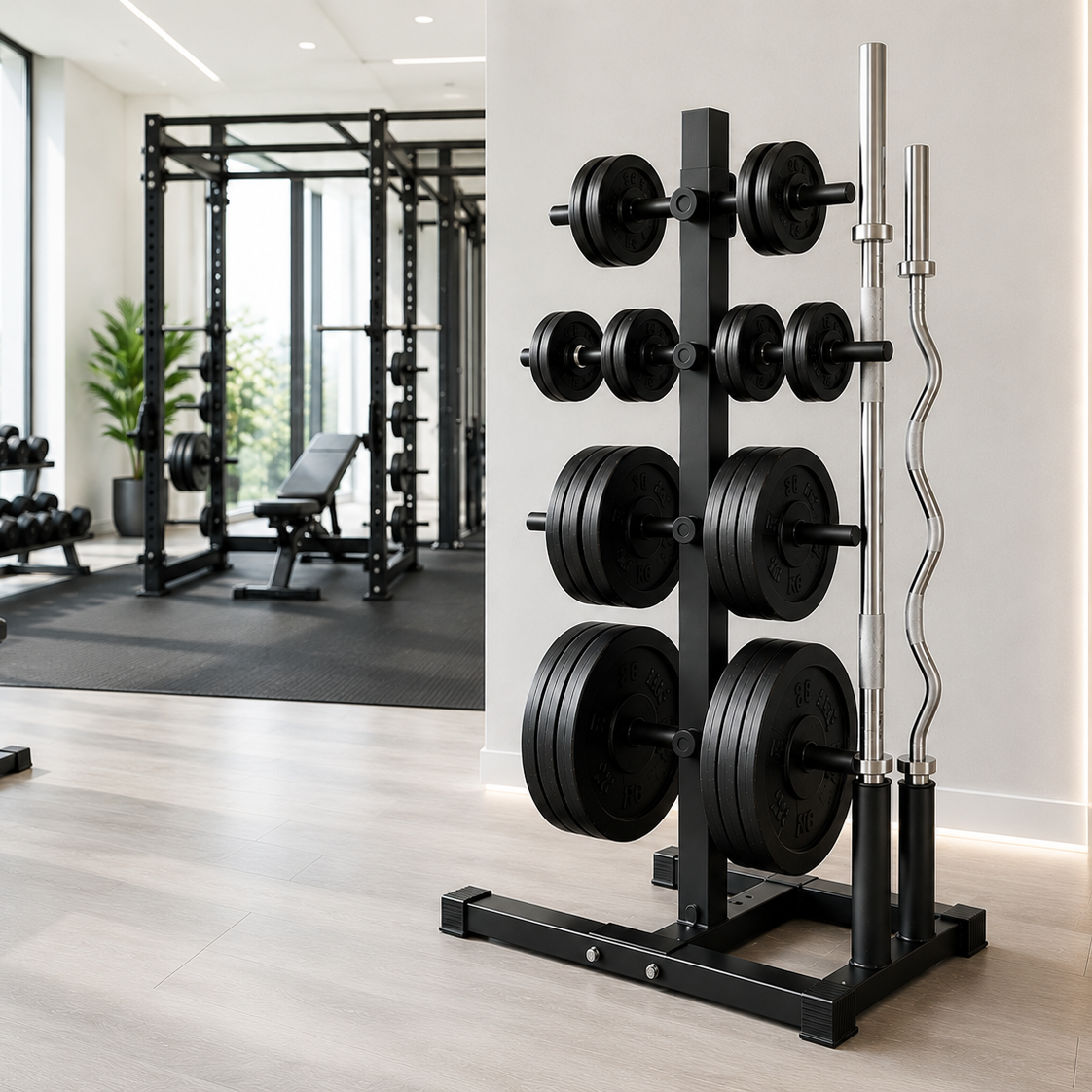 Soporte Ajustable 400 kg Rack Discos y Barras