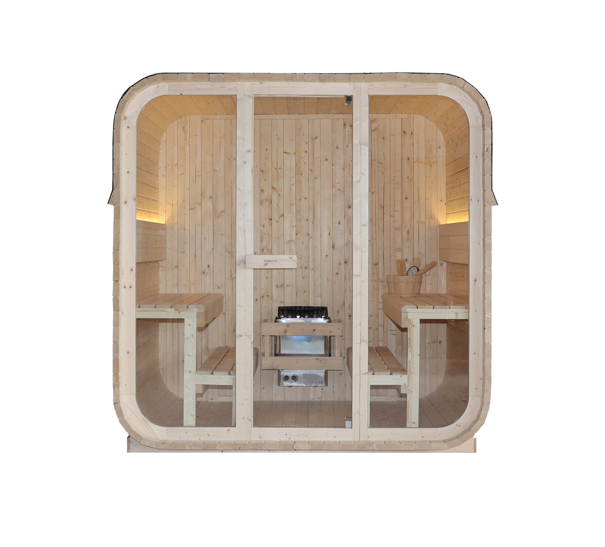 Sauna Exterior Cubo Panorámica Jardín 4-6 Personas