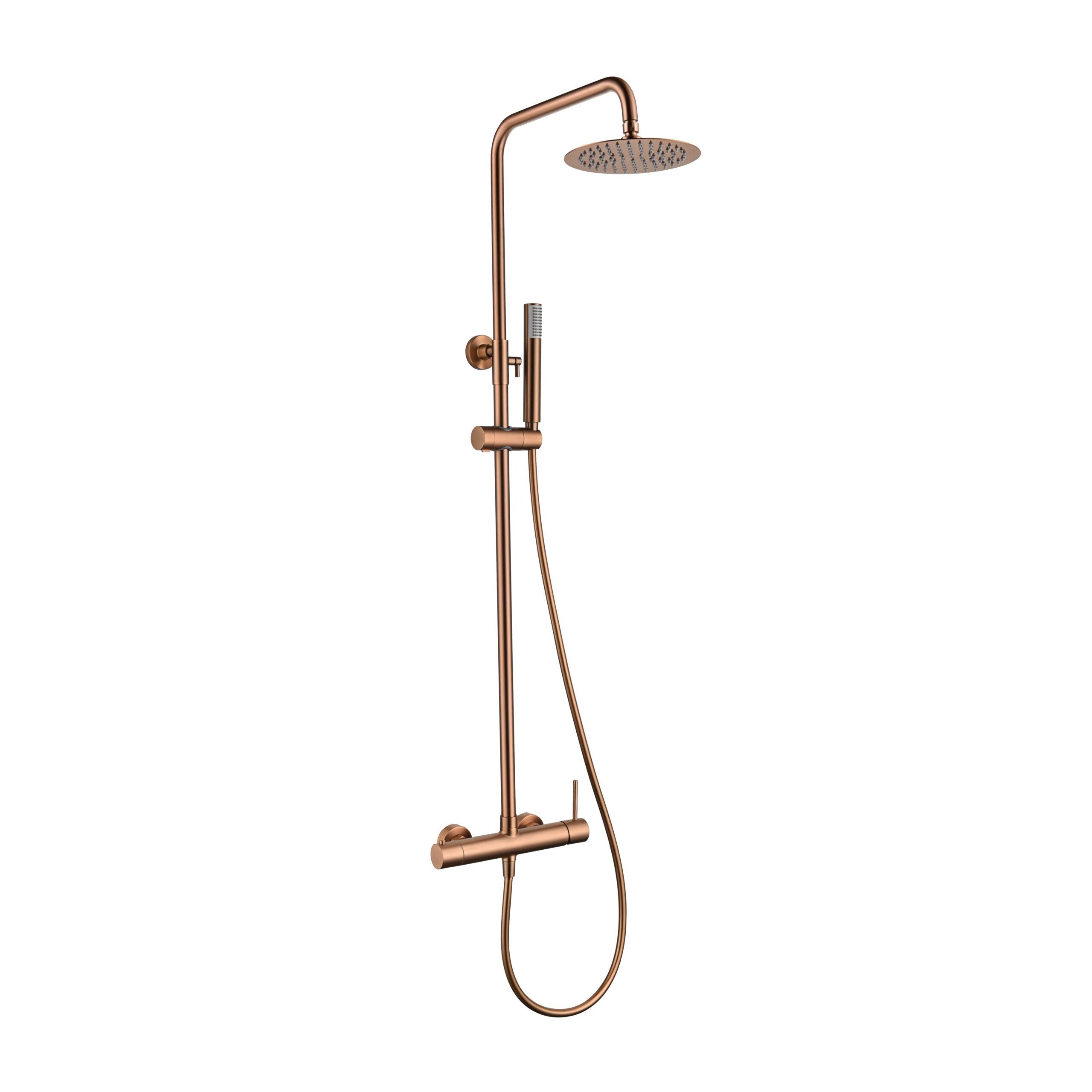 IMEX - Set Shower Monomando Monza Gold Rose Brushing