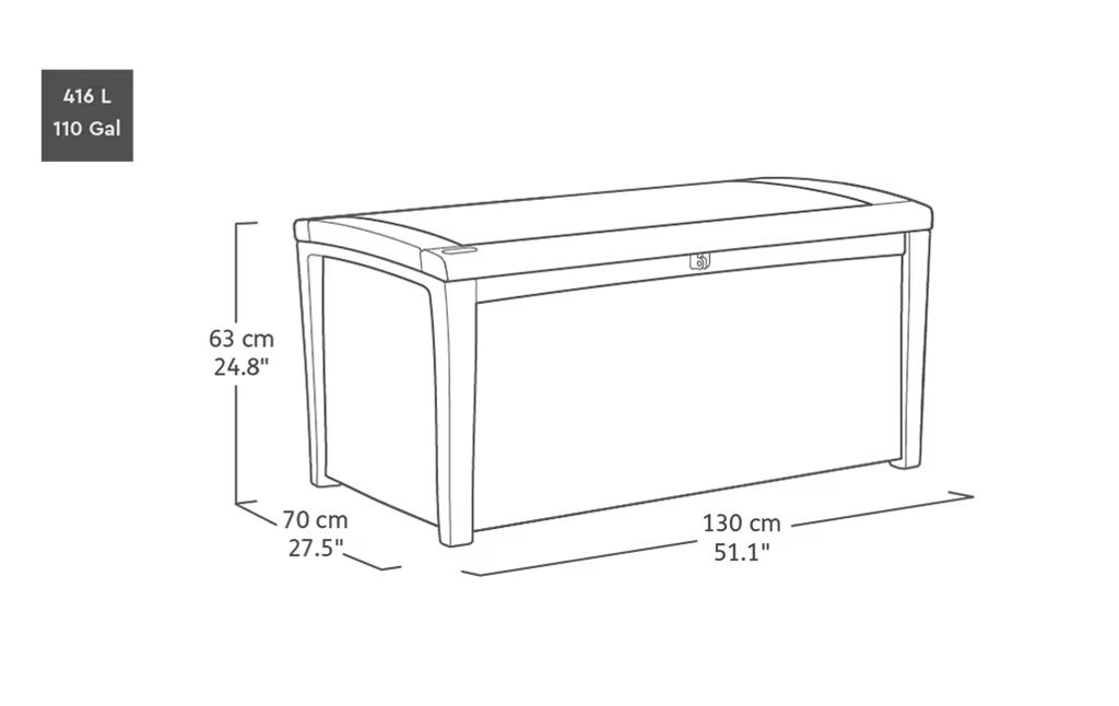 Keter - Arcón de exterior Borneo marrón