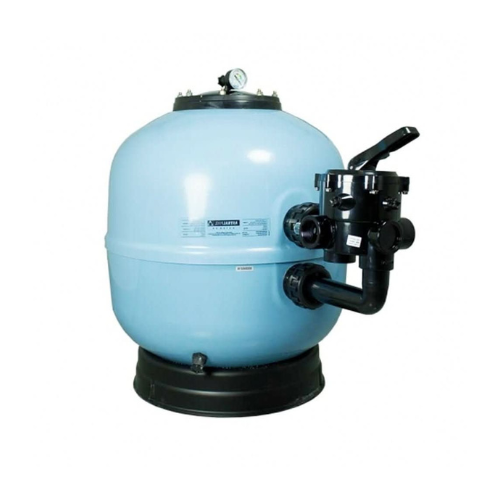 Pack Astralpool - Ice Filtro de arena laminado azul para piscina + Válvula selectora 1½" lateral con enlaces a filtro