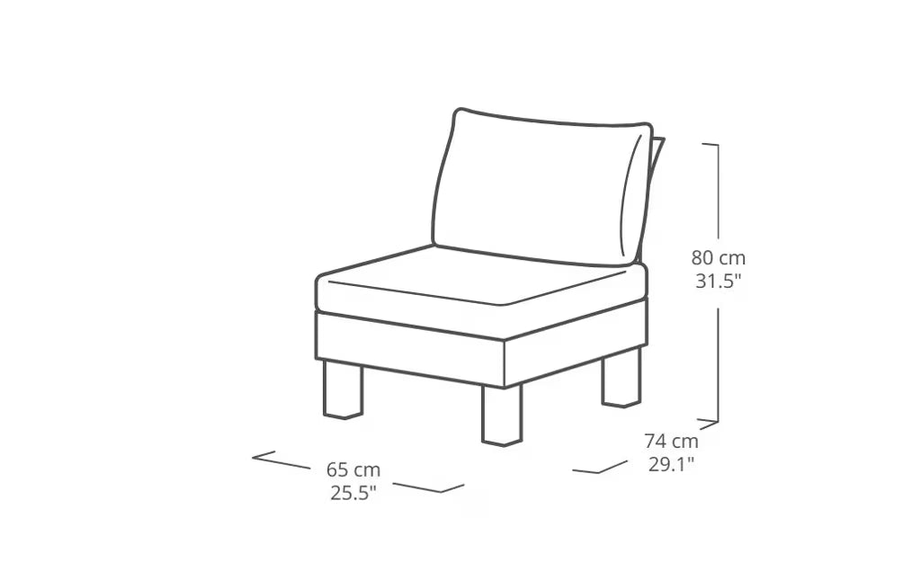 Keter - Sillón de exterior individual Elements Signature capuchino