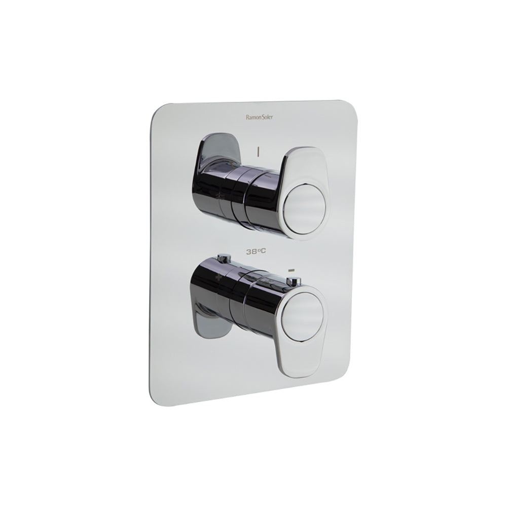 Ramon Soler - Alexia, thermostatische Duschthermostat 1 -Spur mit Metallplatte, Chrom